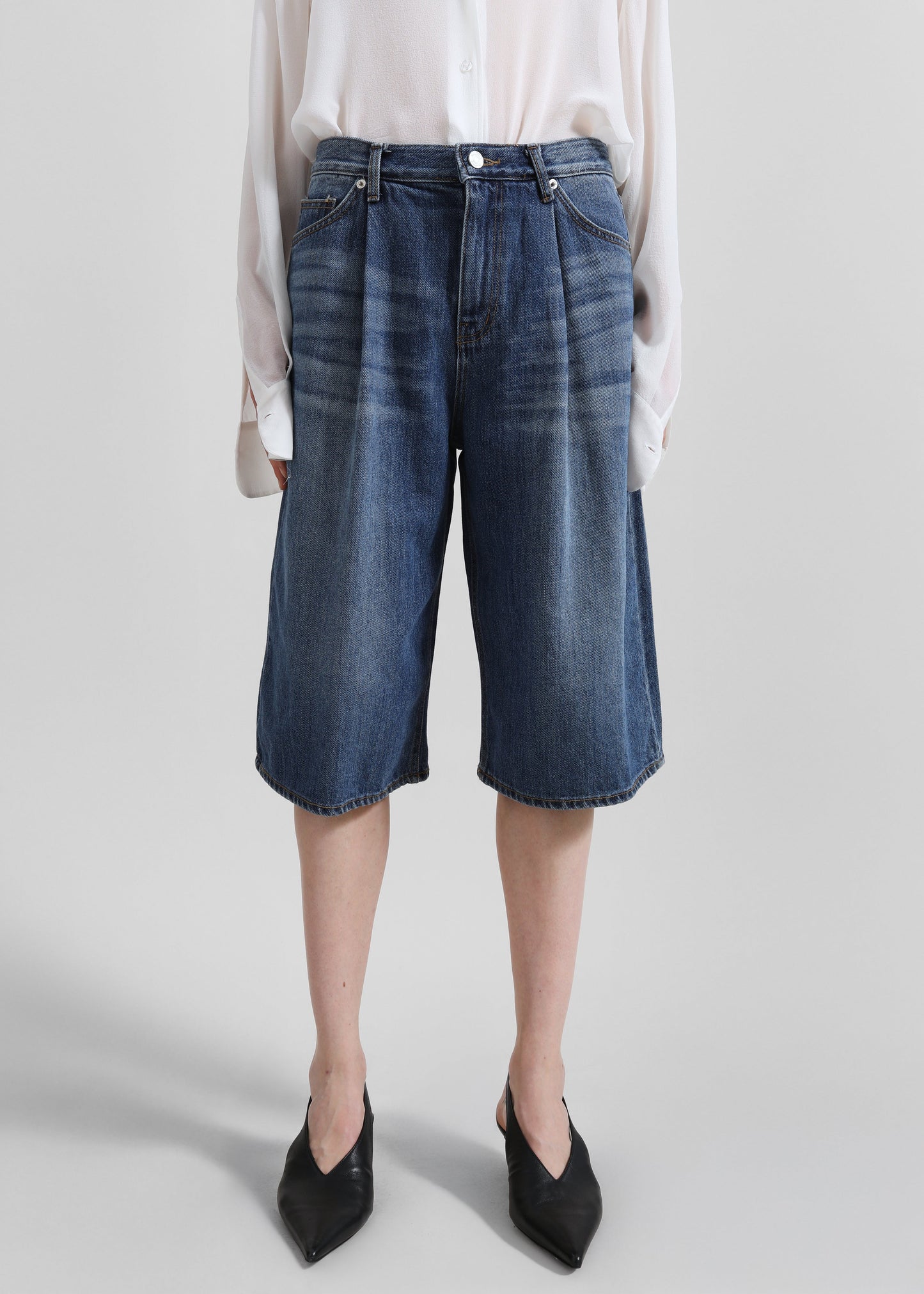 Kendon Denim Bermuda Shorts - Medium Wash