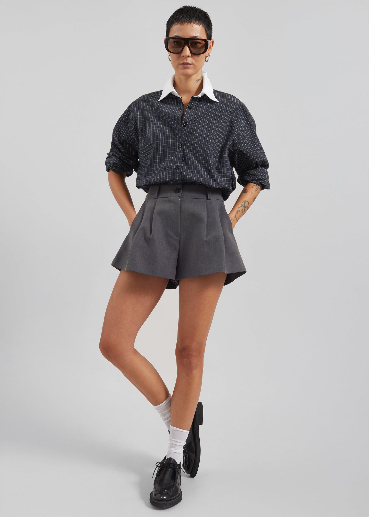 Kinsley Mini Shorts - Grey