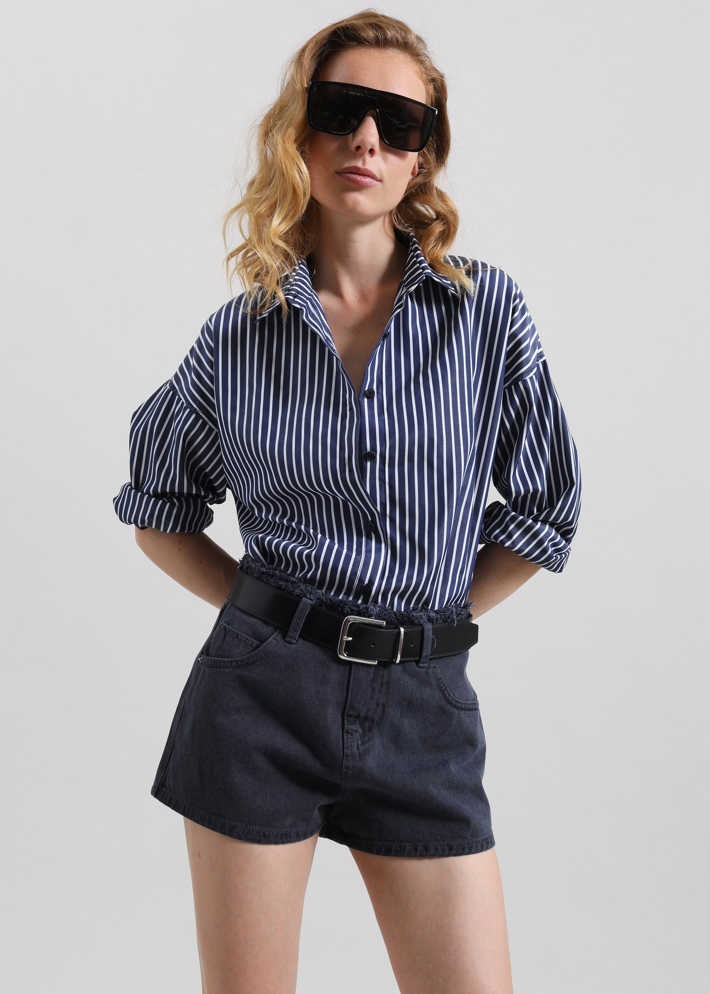 Kiso Denim Shorts - Navy