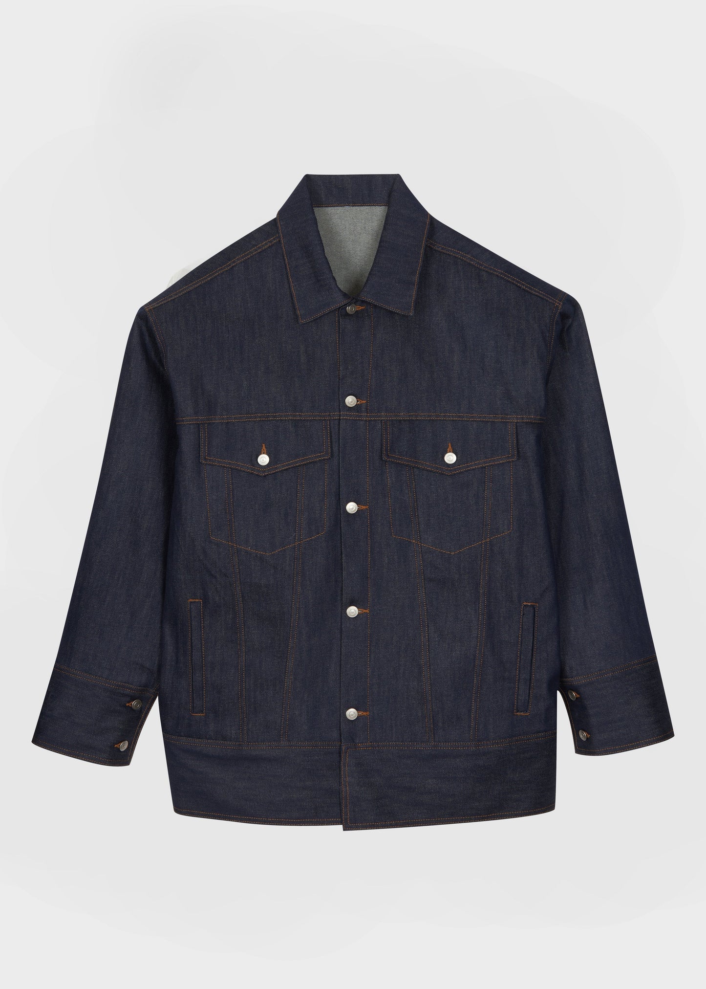 Leros Oversized Denim Jacket - Dark Wash