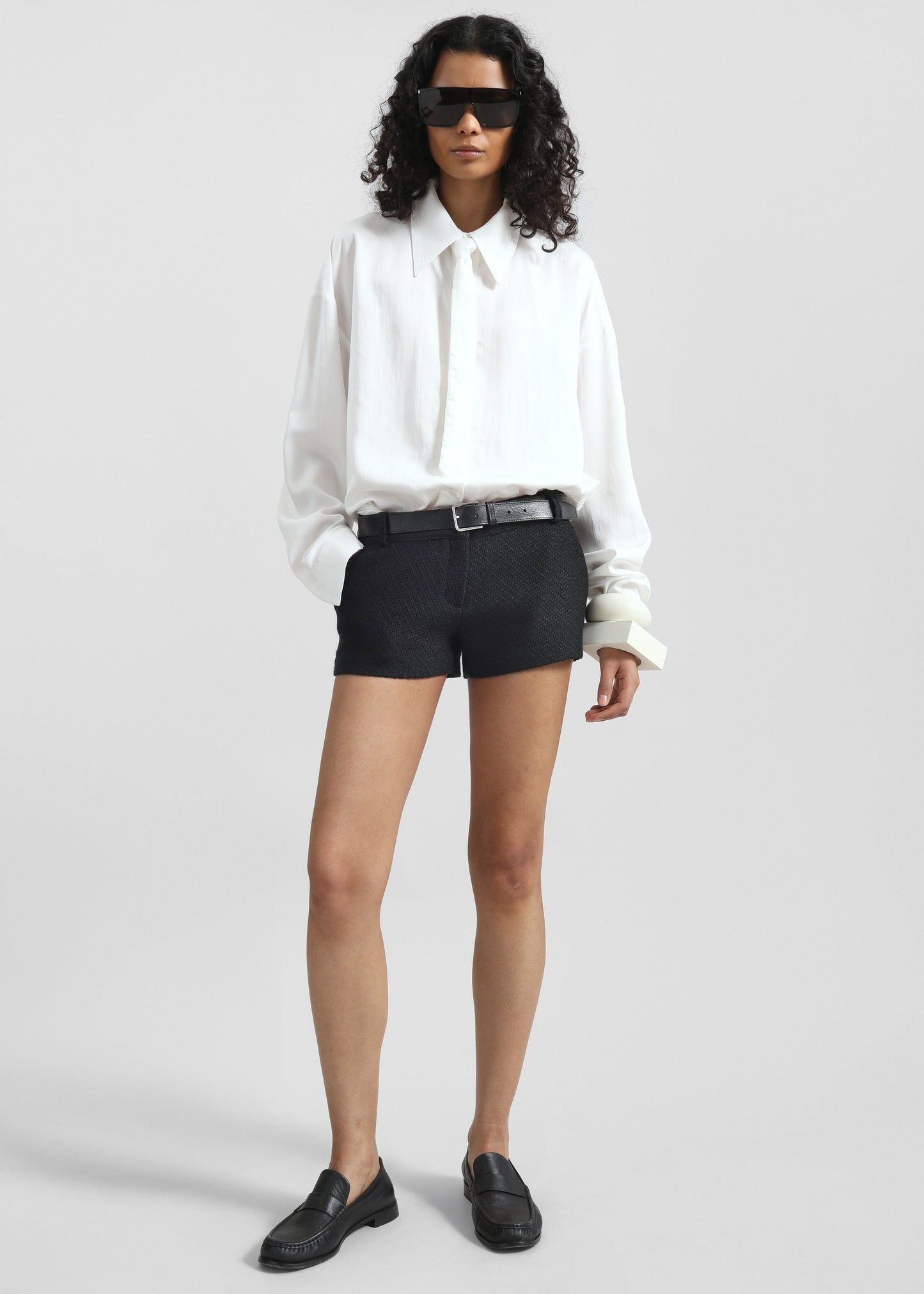 Lisette Tweed Hot Pants - Black