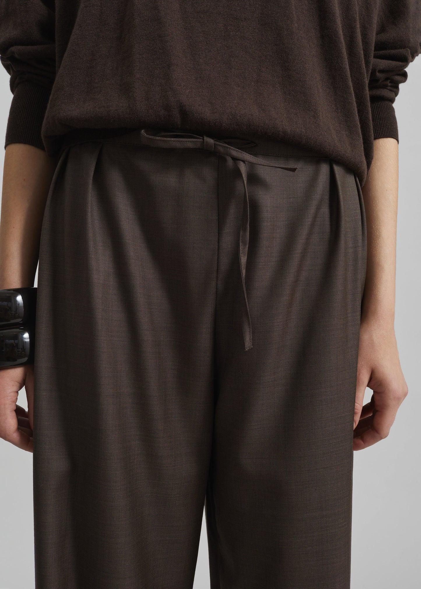 Loulou De Saison Cove Lds Wide Pants - Brown Melange