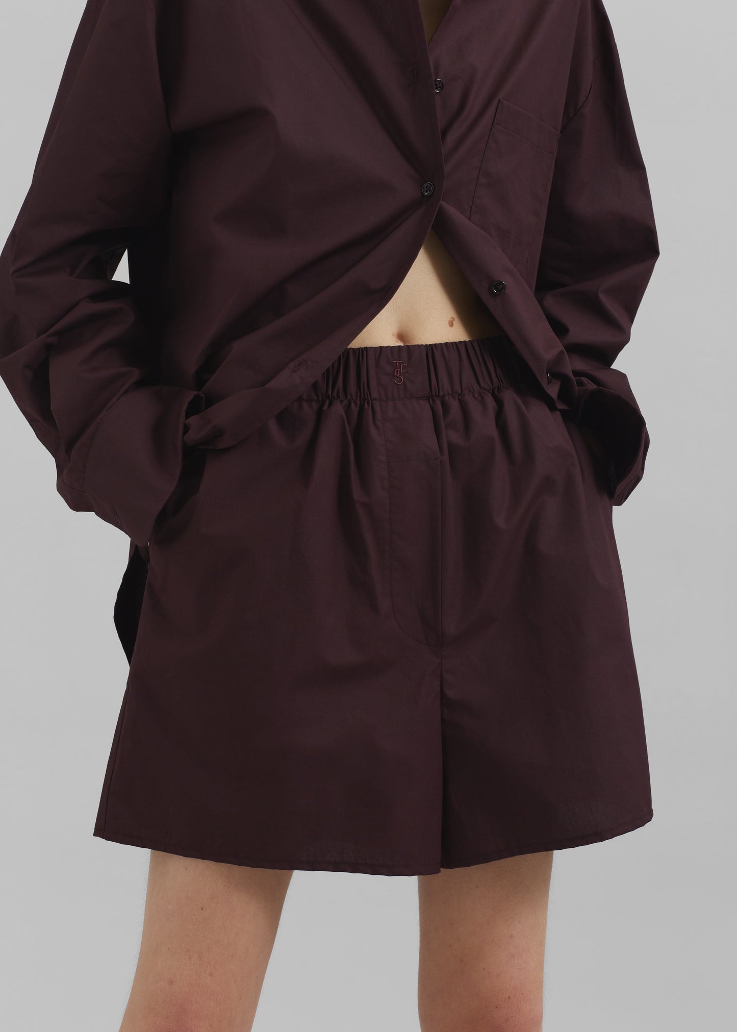 Lui Organic Cotton Boxer Shorts - Dark Plum