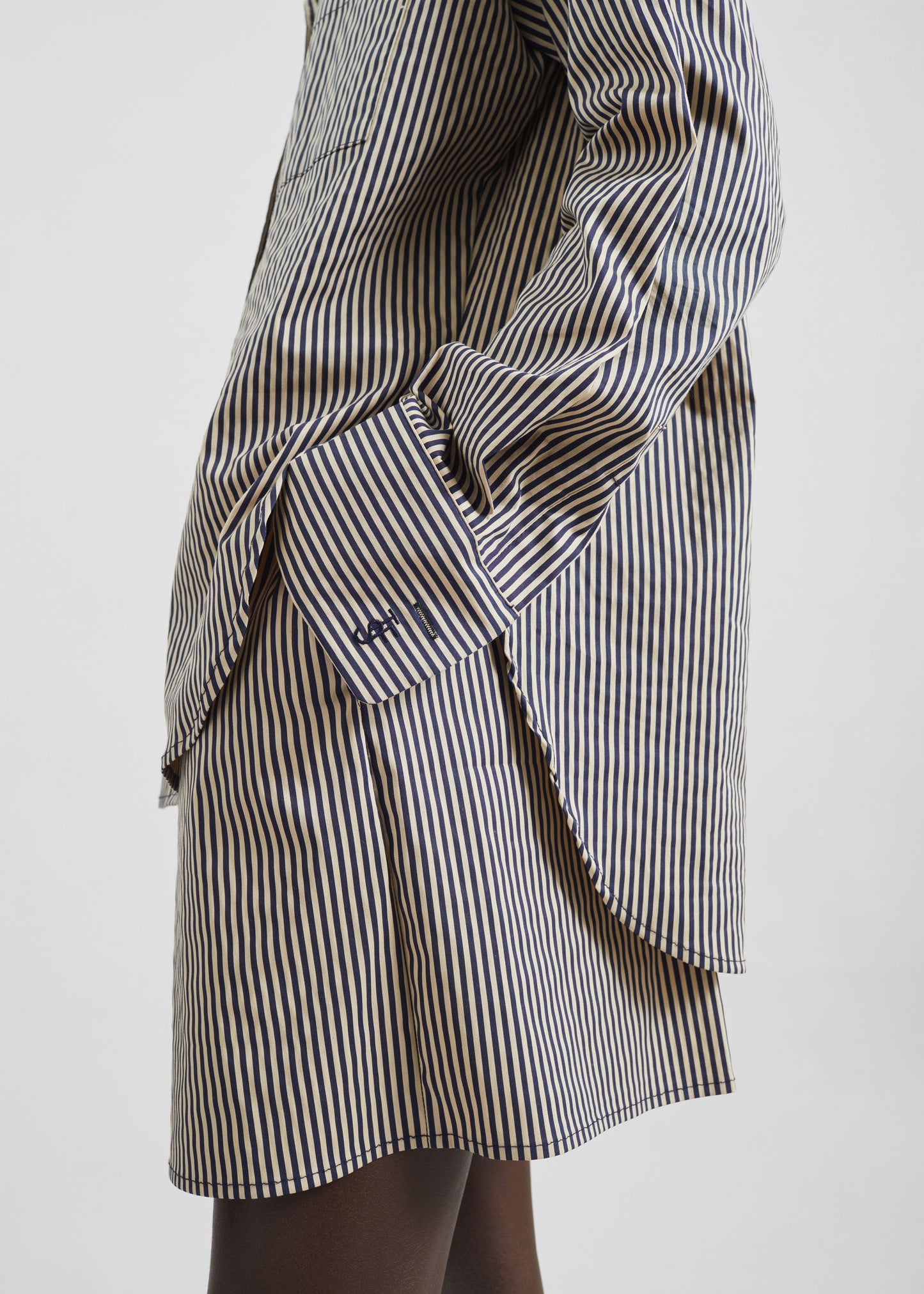 Lui Boxer Shorts - Beige/Navy Stripe