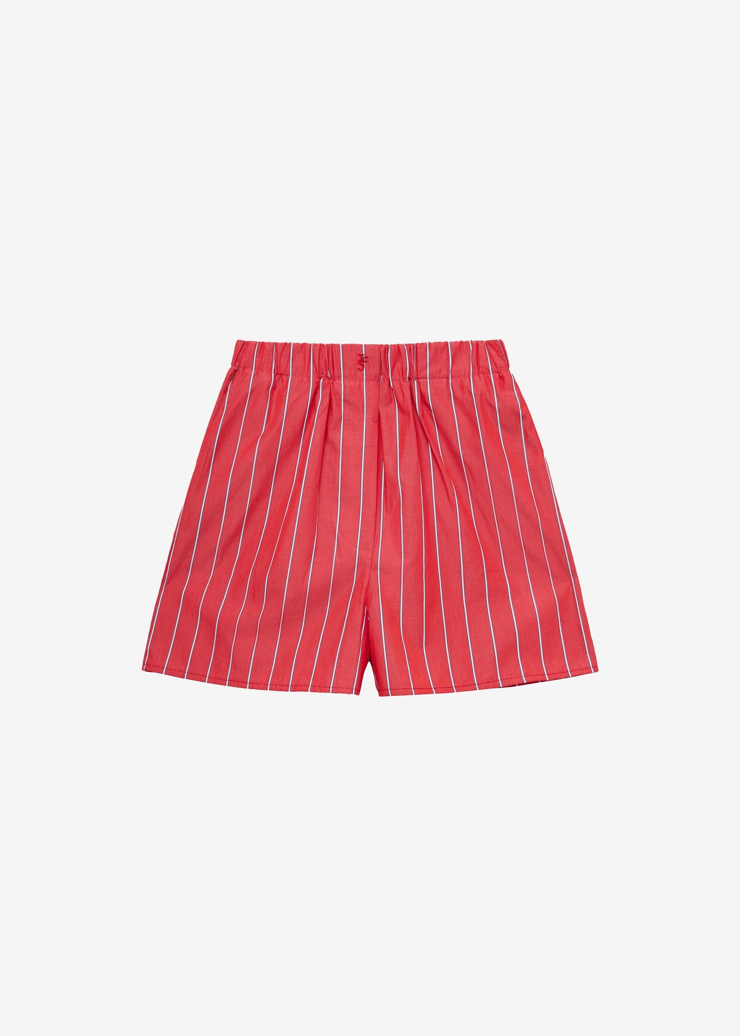 Lui Striped Cotton Boxer Shorts - Red/White Stripe