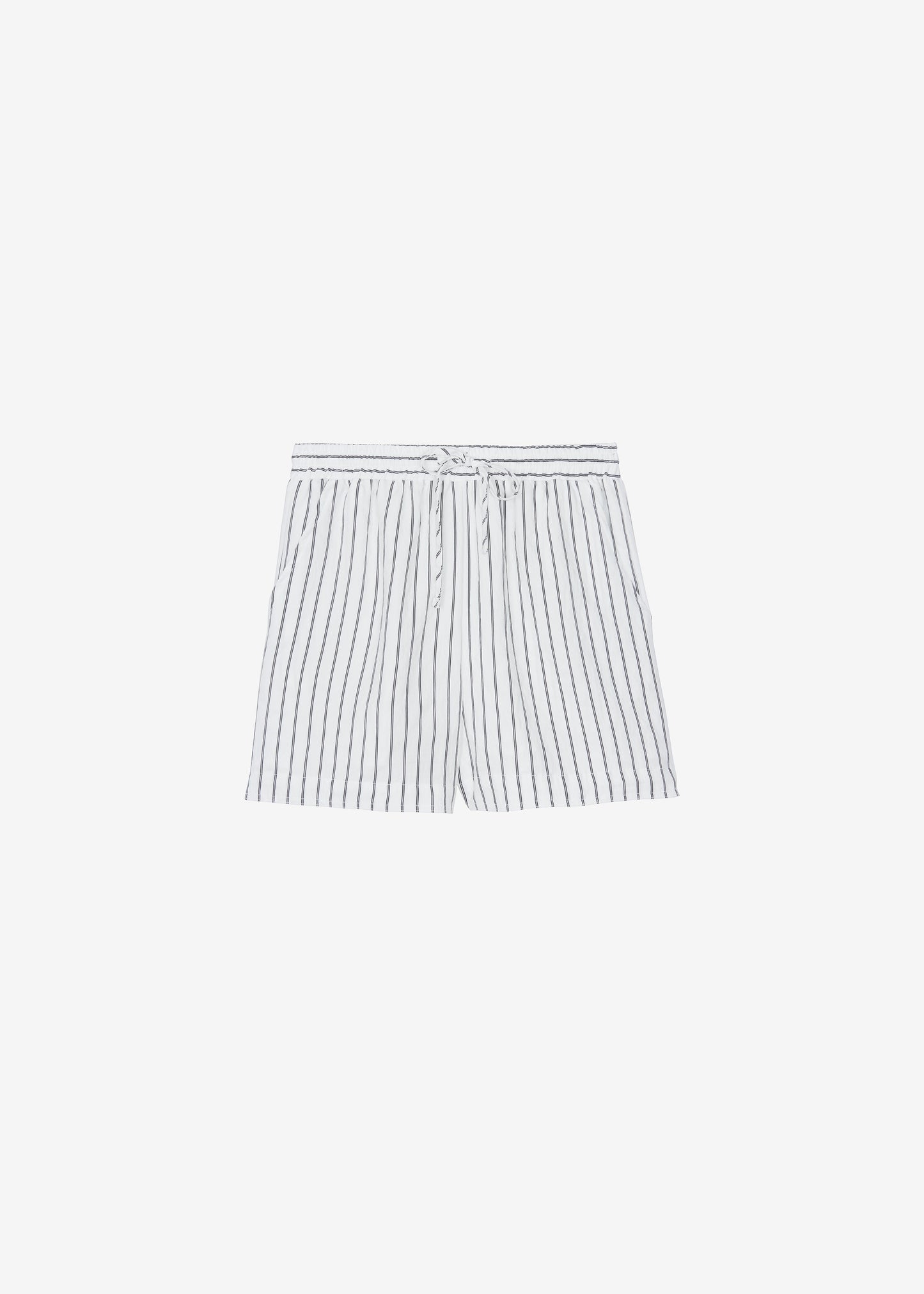 Manisa Mini Shorts - White/Black Stripe