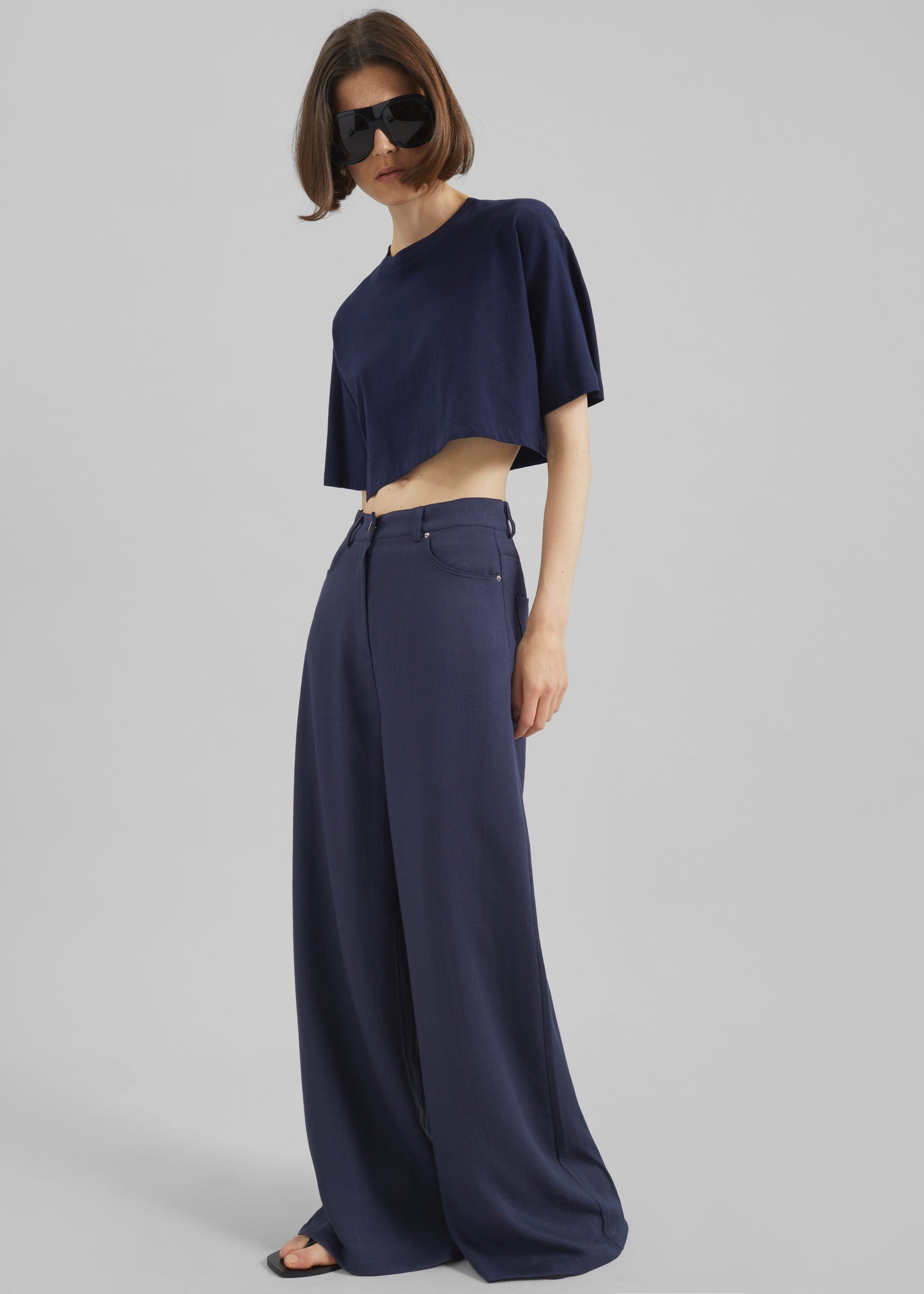 Mapello Wide Leg Pants - Navy