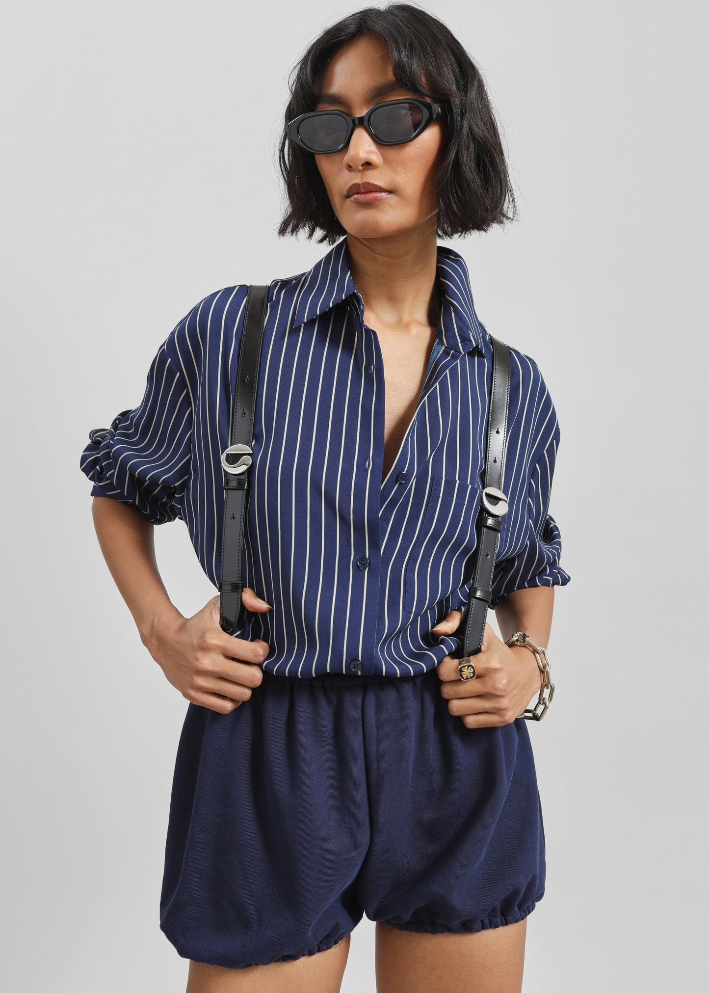 Maro Balloon Shorts - Navy