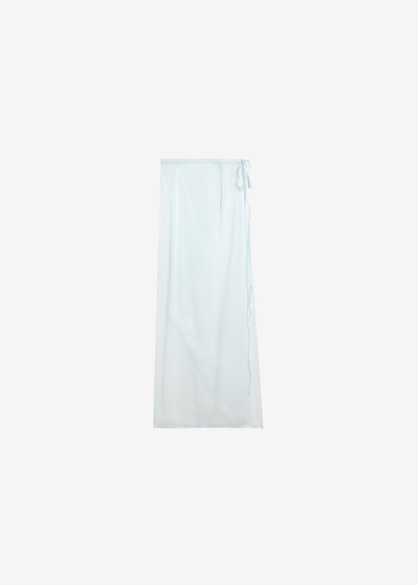 Oria Sheer Silk Chiffon Wrap Skirt - Pale Blue
