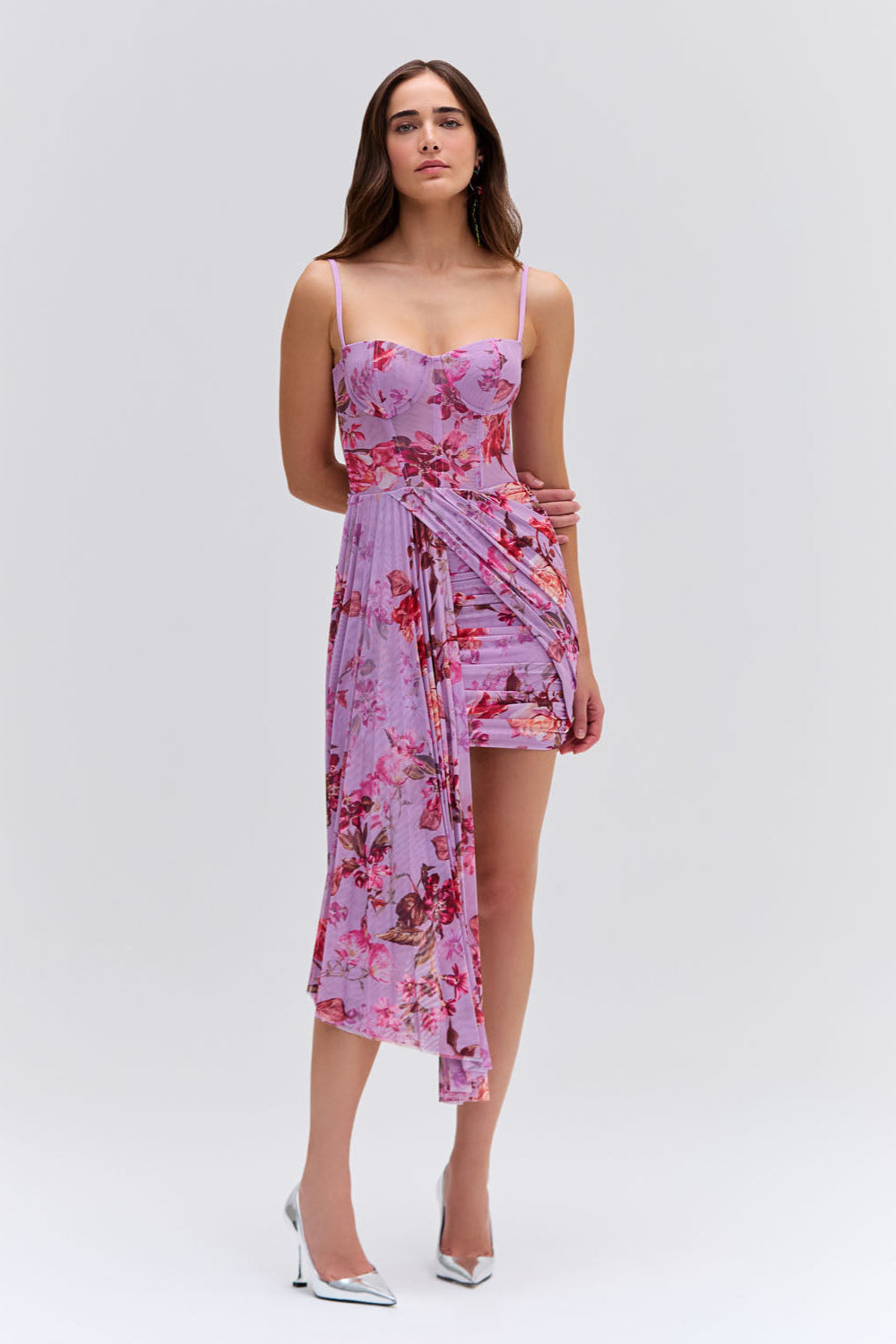 Floral Haze Bustier Mini Dress