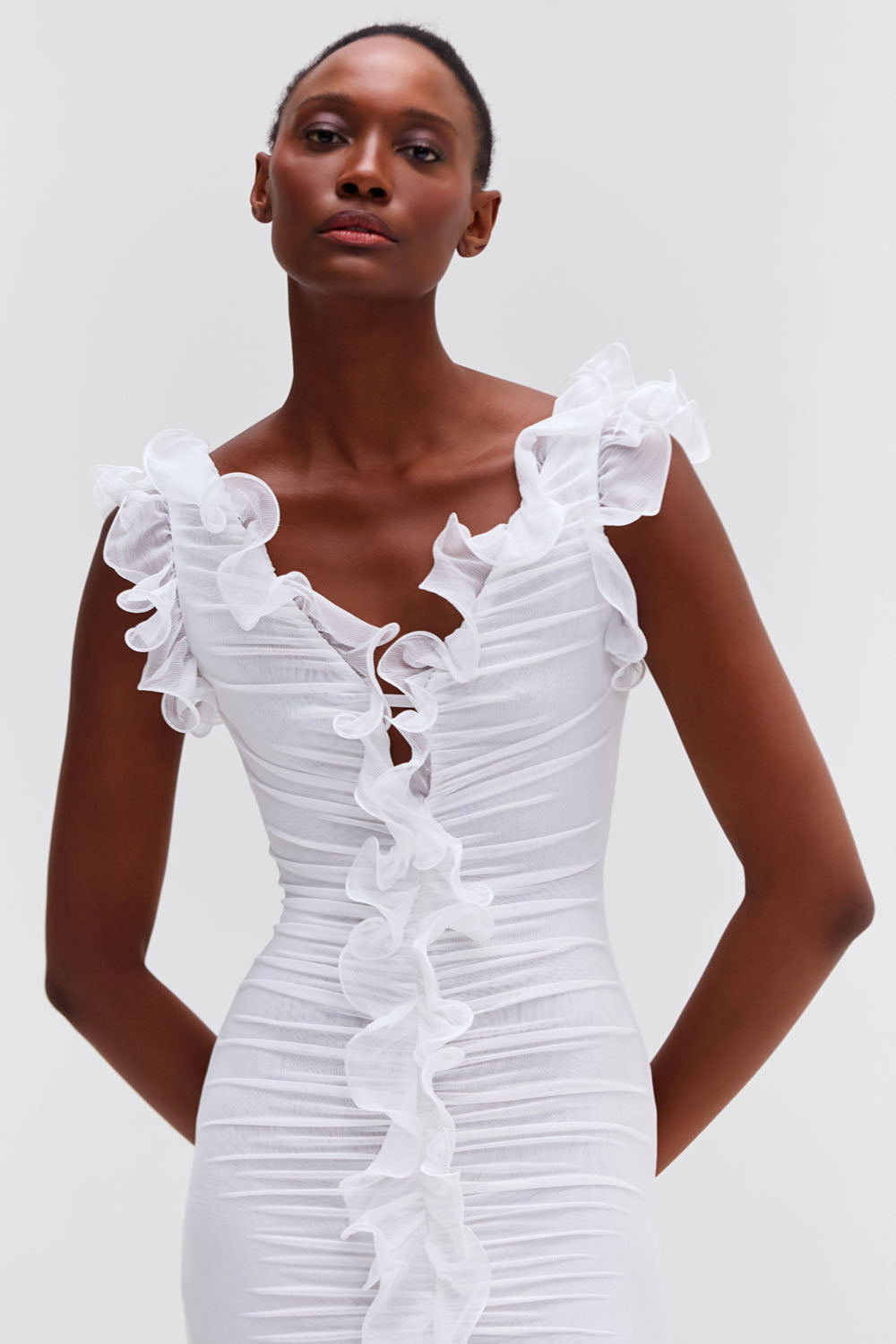 Stretch Tulle Maxi Dress (RUNWAY)