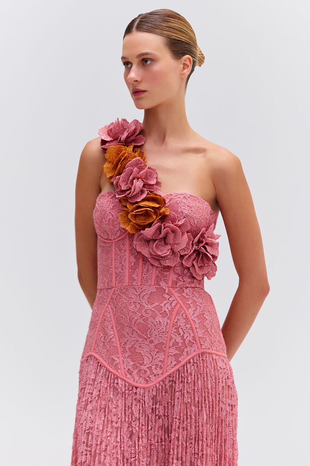 Lace Bustier Maxi Dress