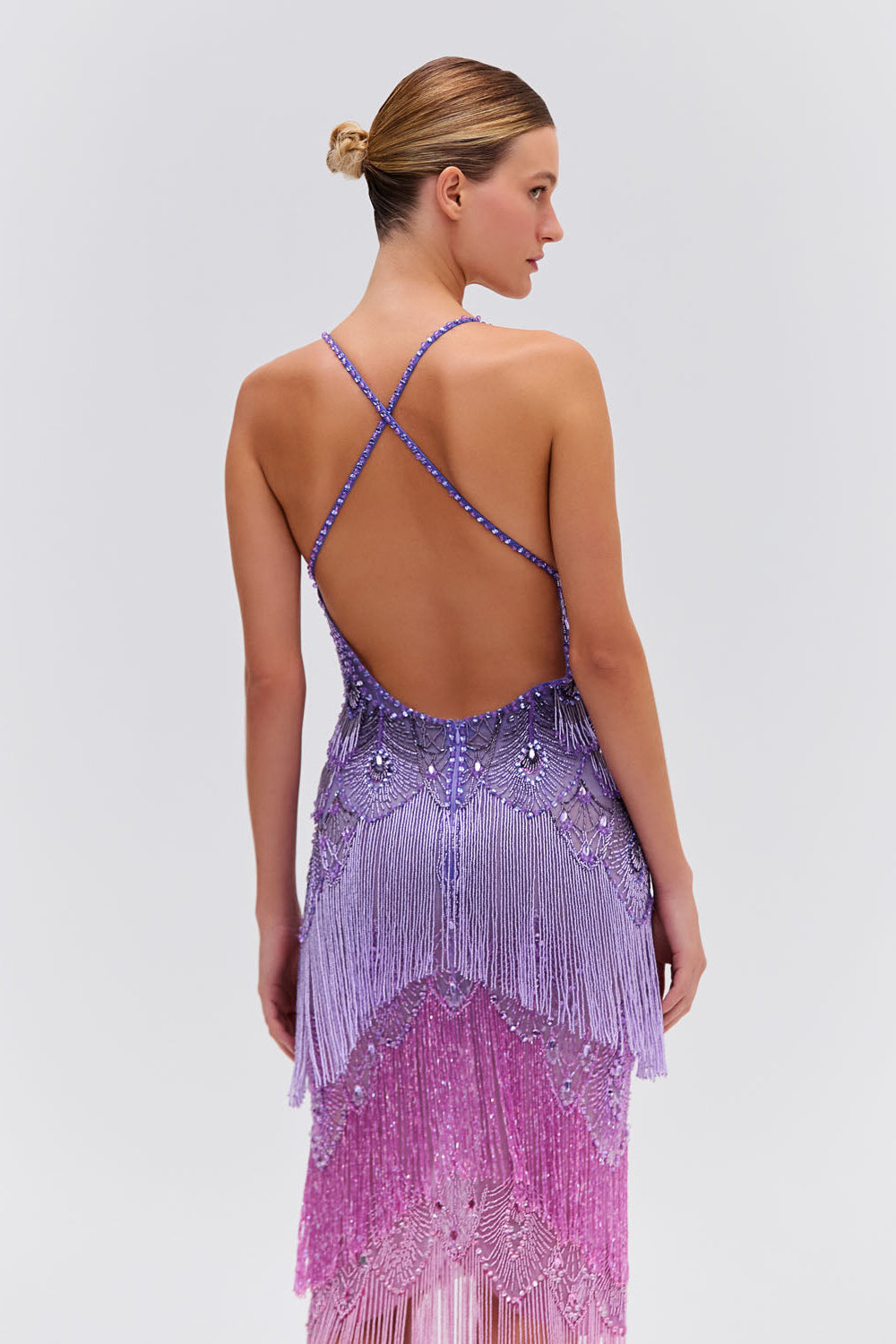 Hand-Beaded Ombre Gown