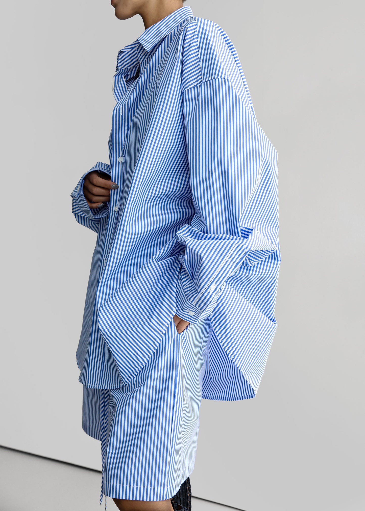 Rimini Bermuda Shorts - Blue/White Stripe
