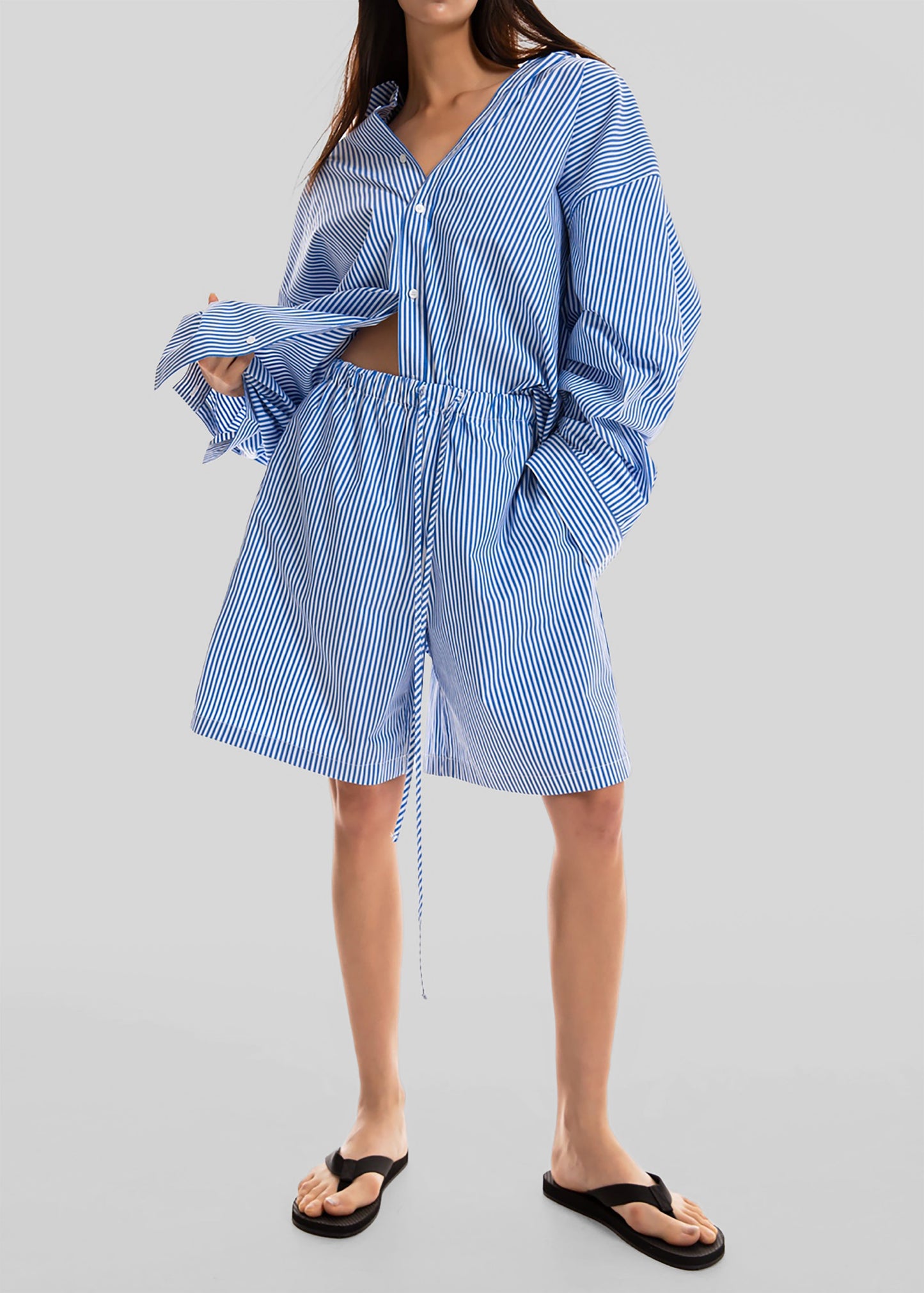 Rimini Bermuda Shorts - Blue/White Stripe