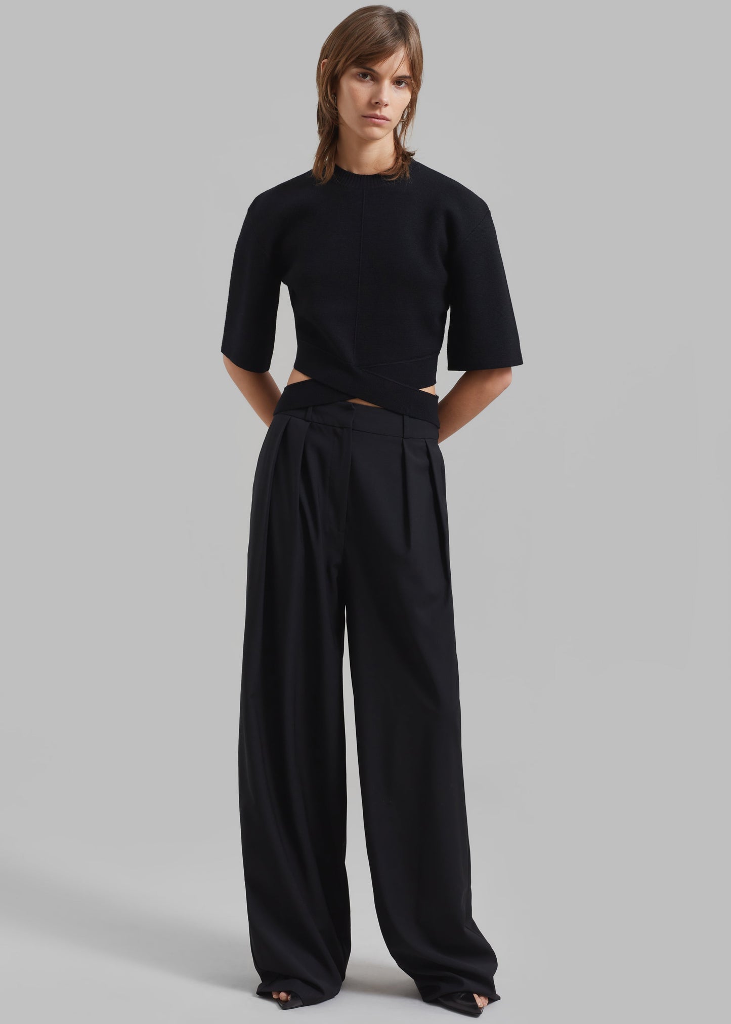 Ripley Pleated Trousers - Black
