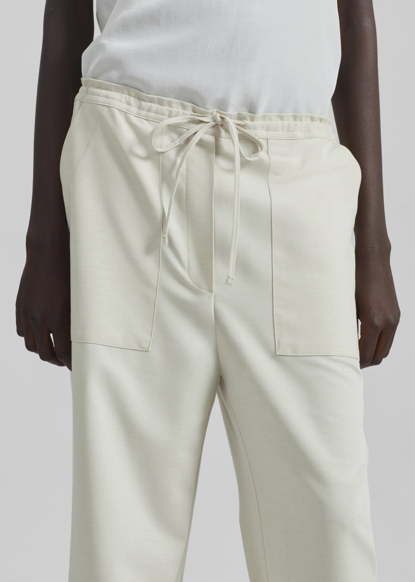Ronne Straight Trousers - Cream