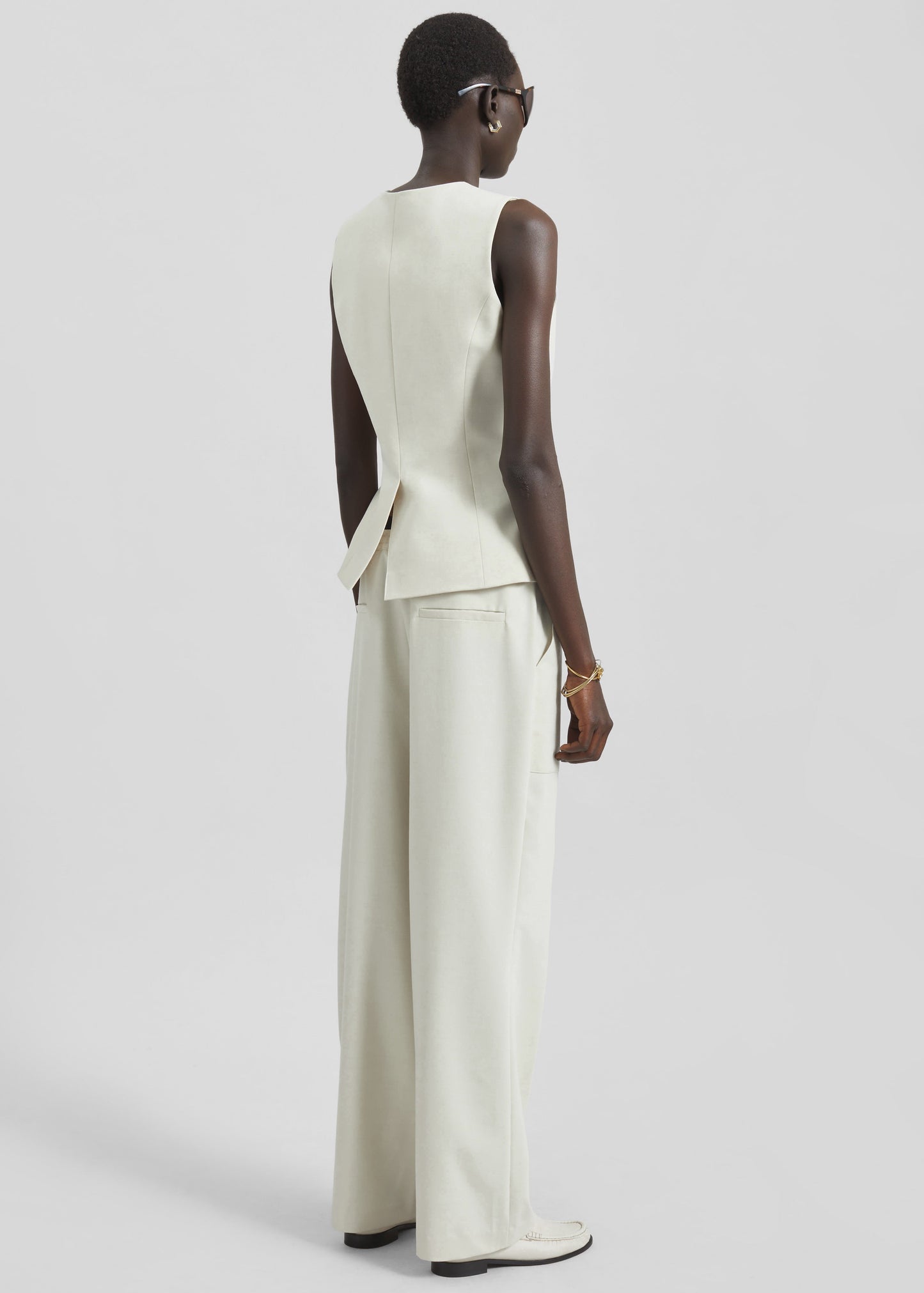 Ronne Straight Trousers - Cream