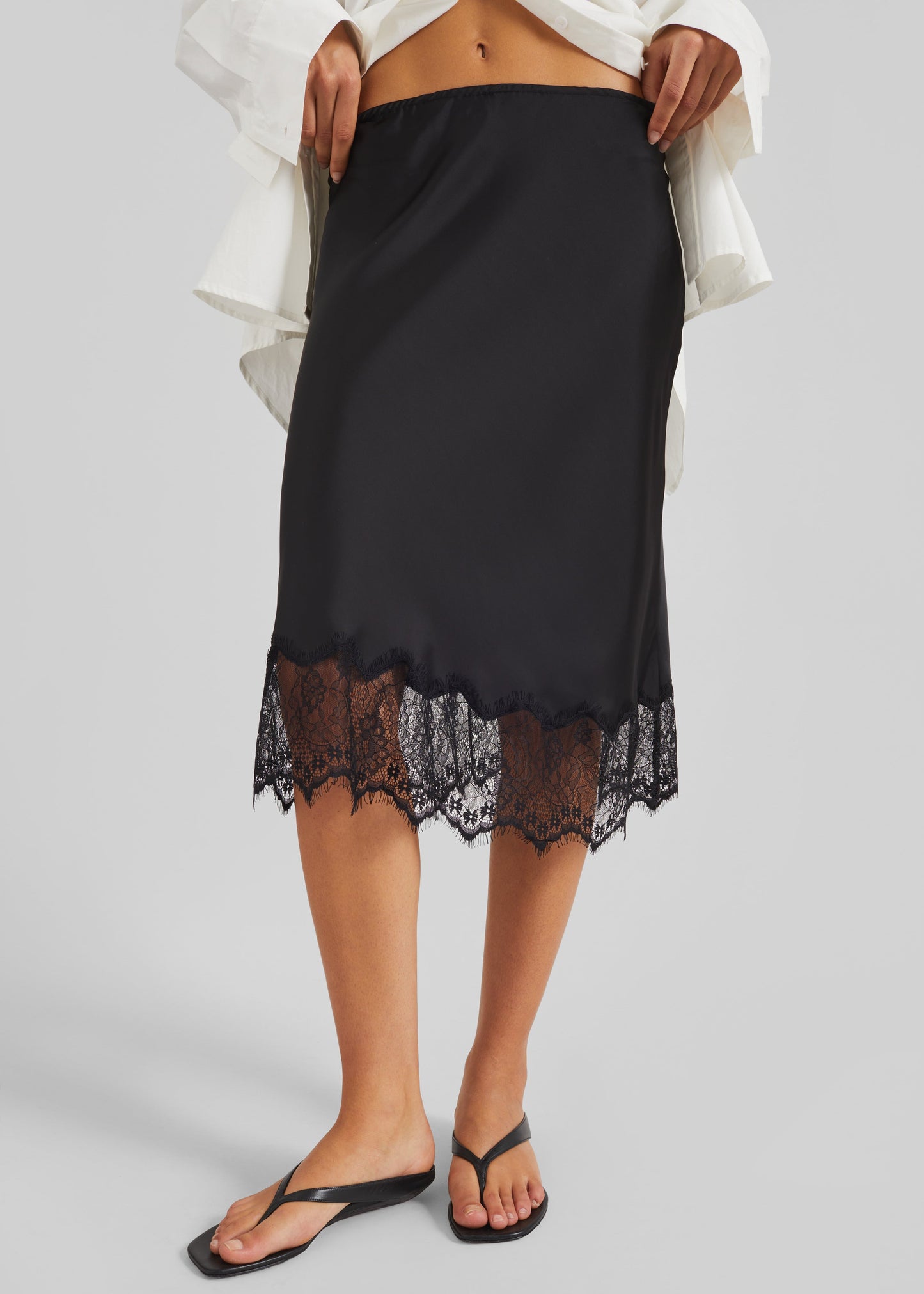 Rosyth Lace Midi Skirt - Black