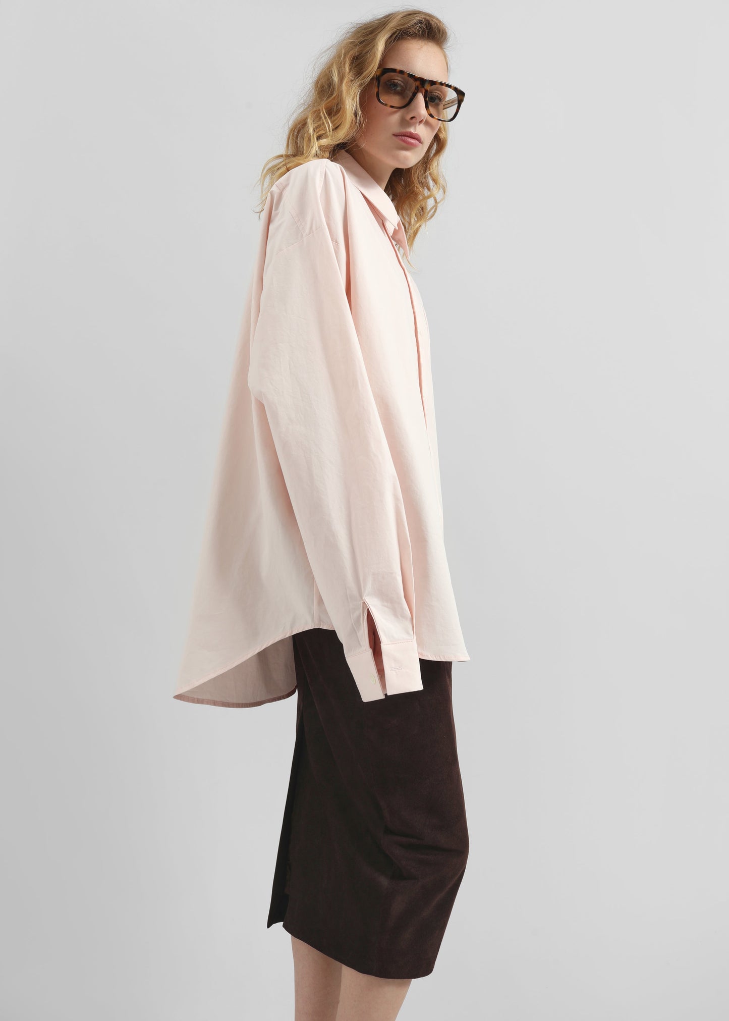 Salnor Suede Midi Skirt - Dark Brown