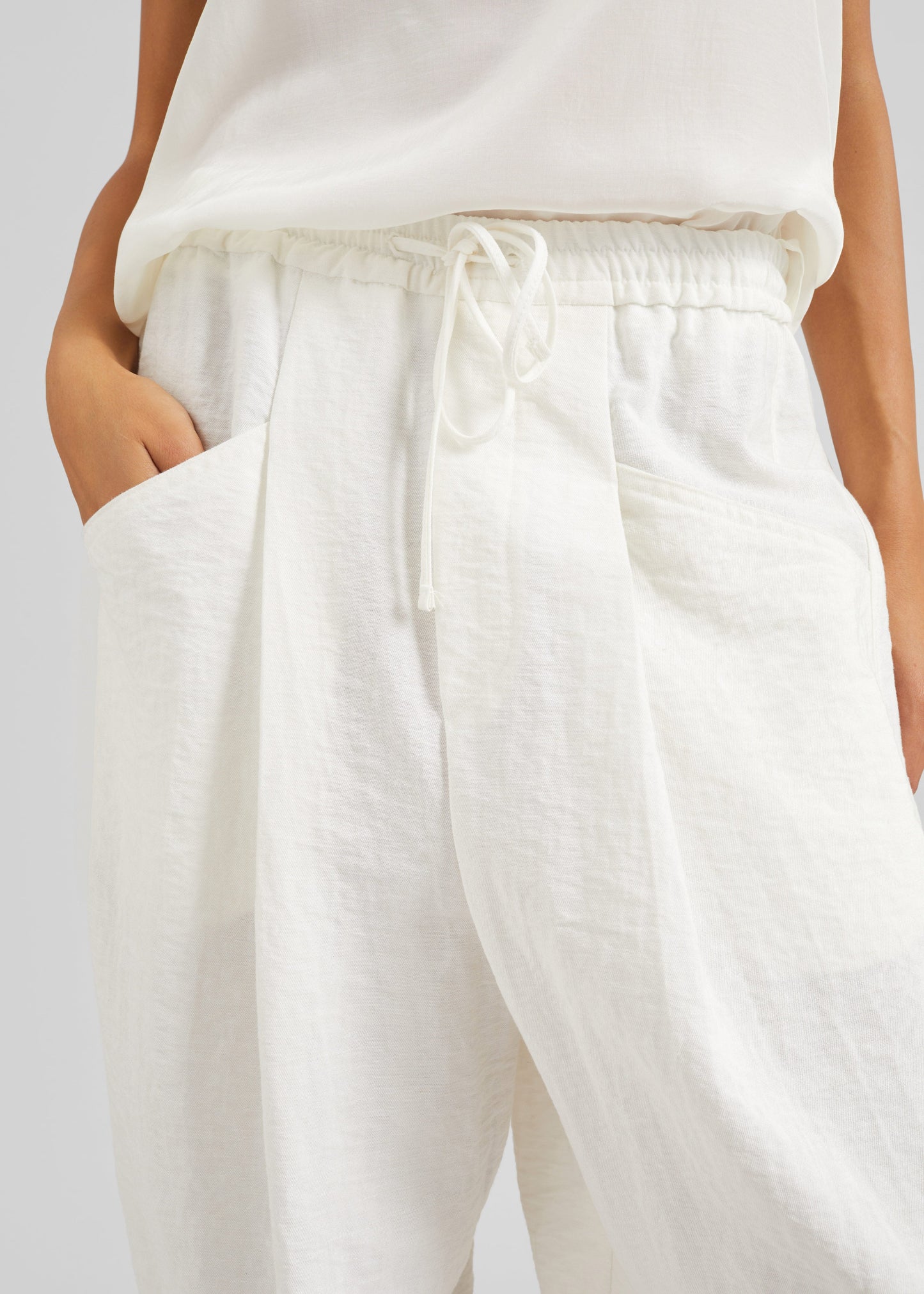 Senart Barrel Leg Pants - Ivory