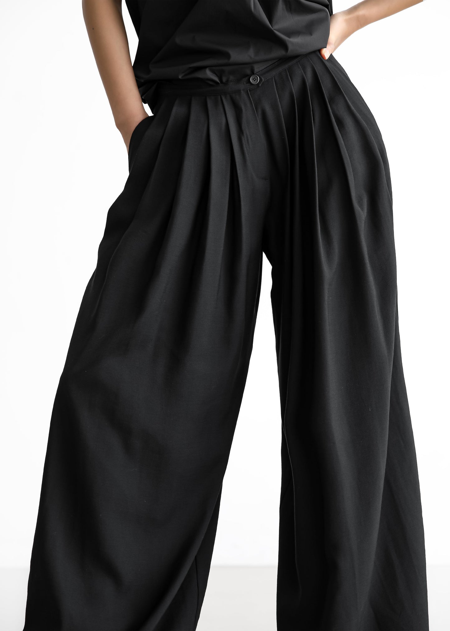 Sloane Wide Leg Trousers - Black