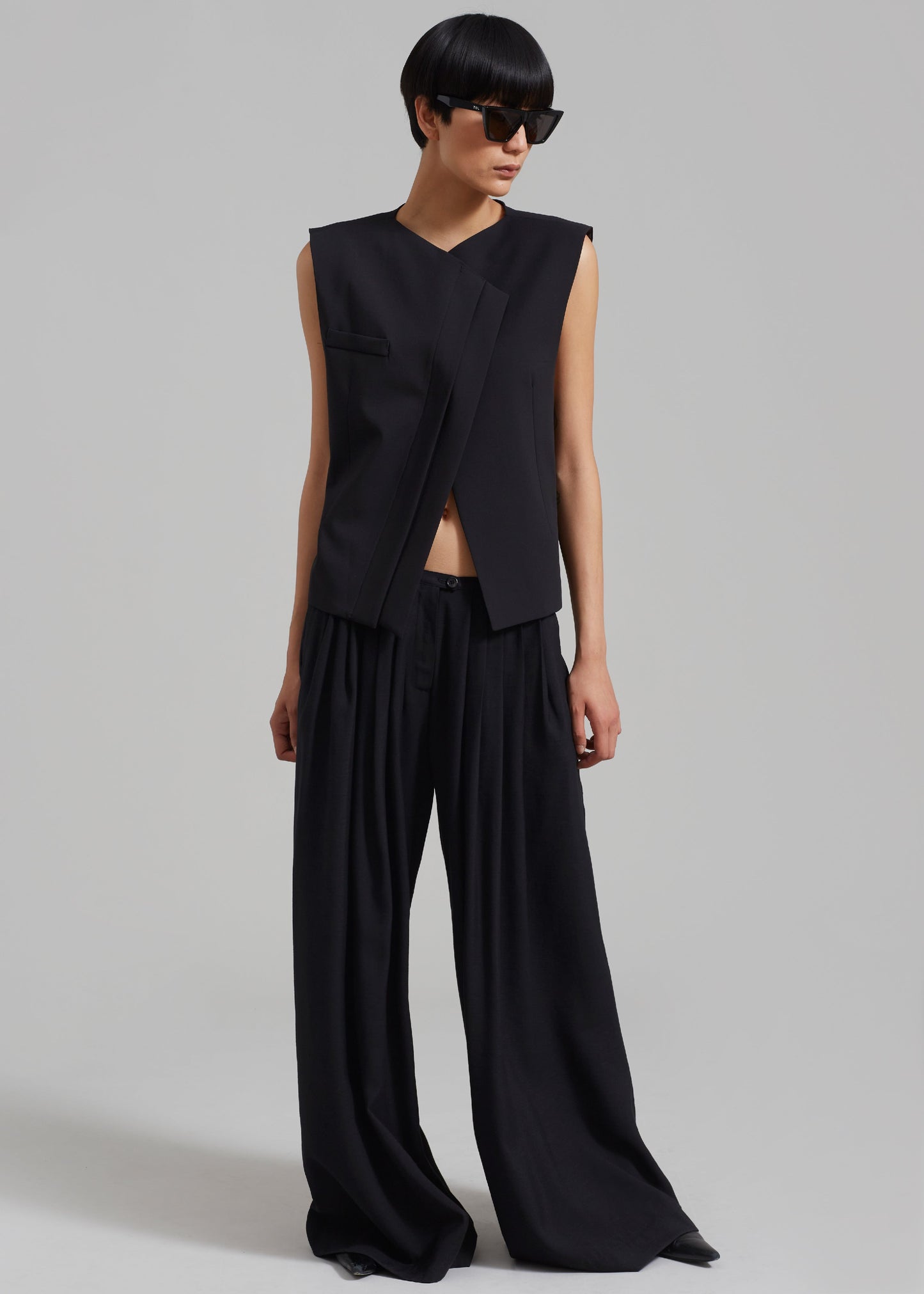 Sloane Wide Leg Trousers - Black