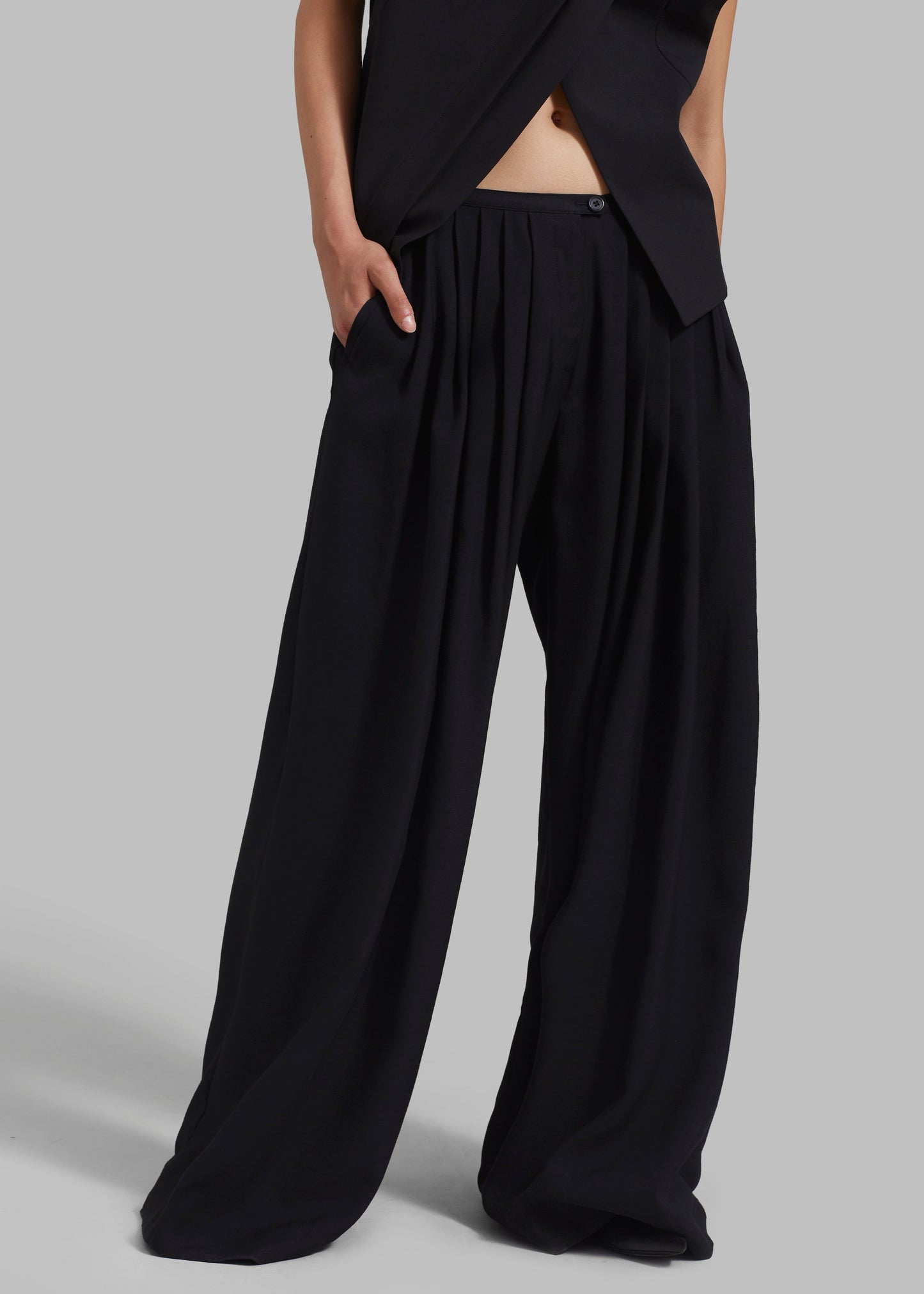 Sloane Wide Leg Trousers - Black