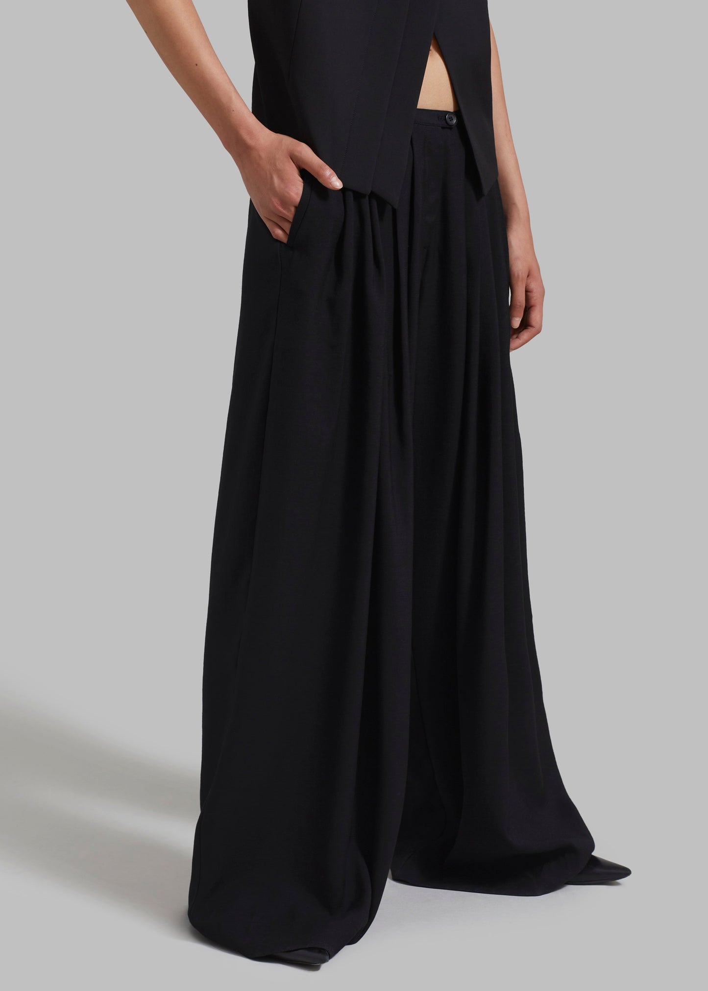 Sloane Wide Leg Trousers - Black
