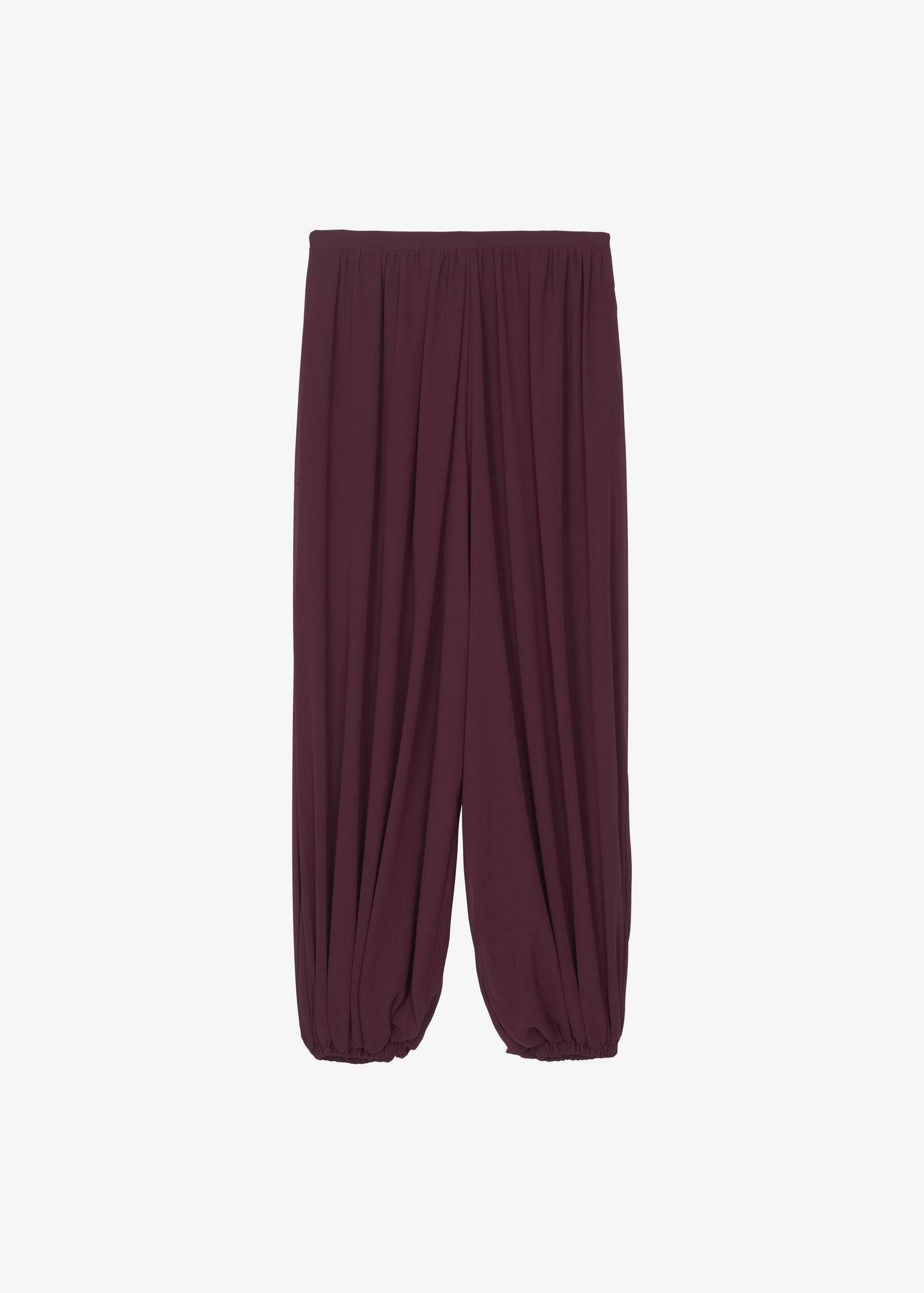 Solrae Fluid Balloon Pants - Burgundy