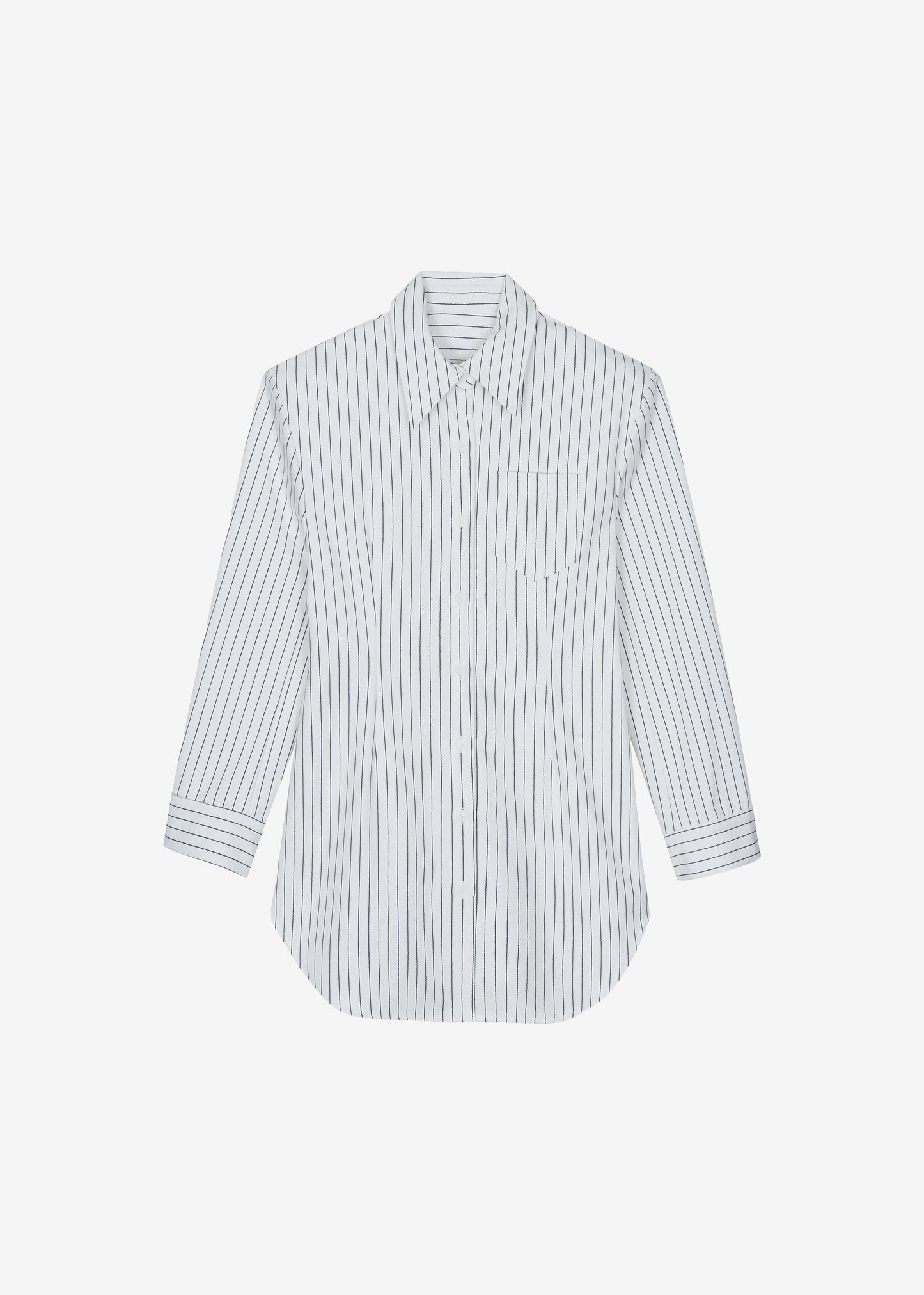 Sterford Pocket Shirt - White/Black Stripe