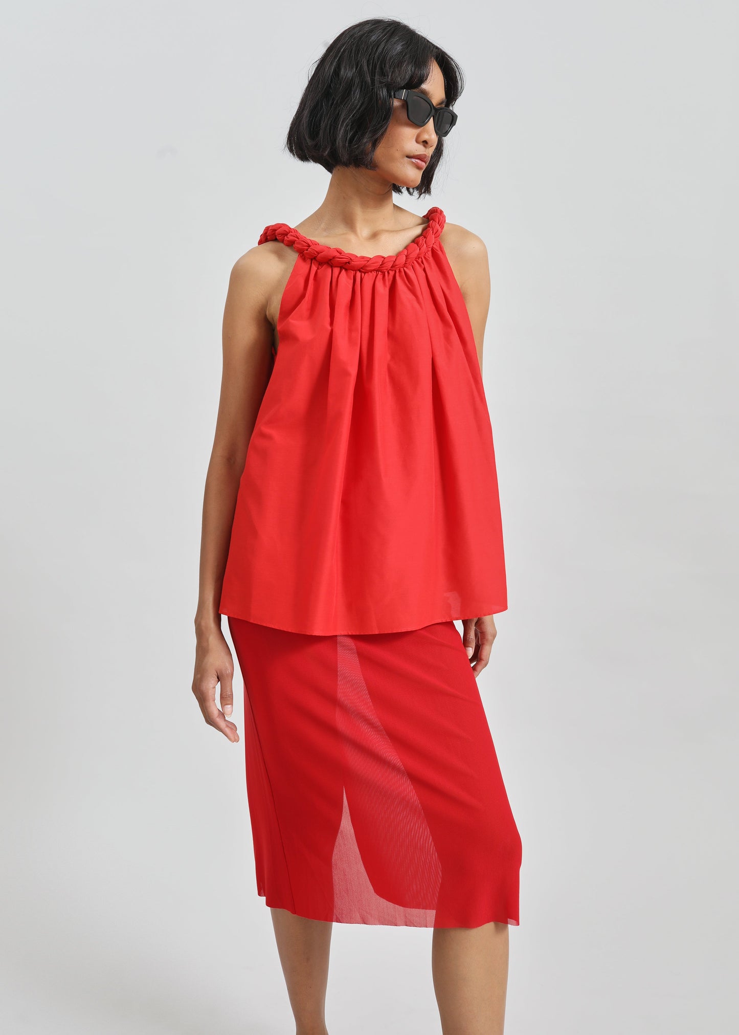 Suva Sheer Skirt - Red