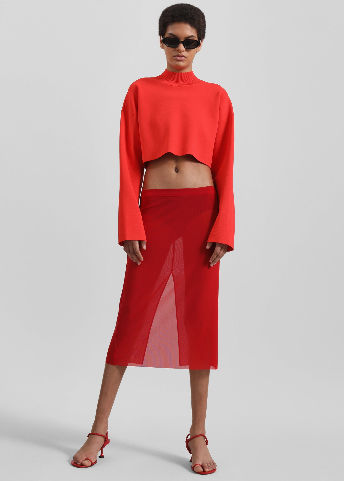 Suva Sheer Skirt - Red