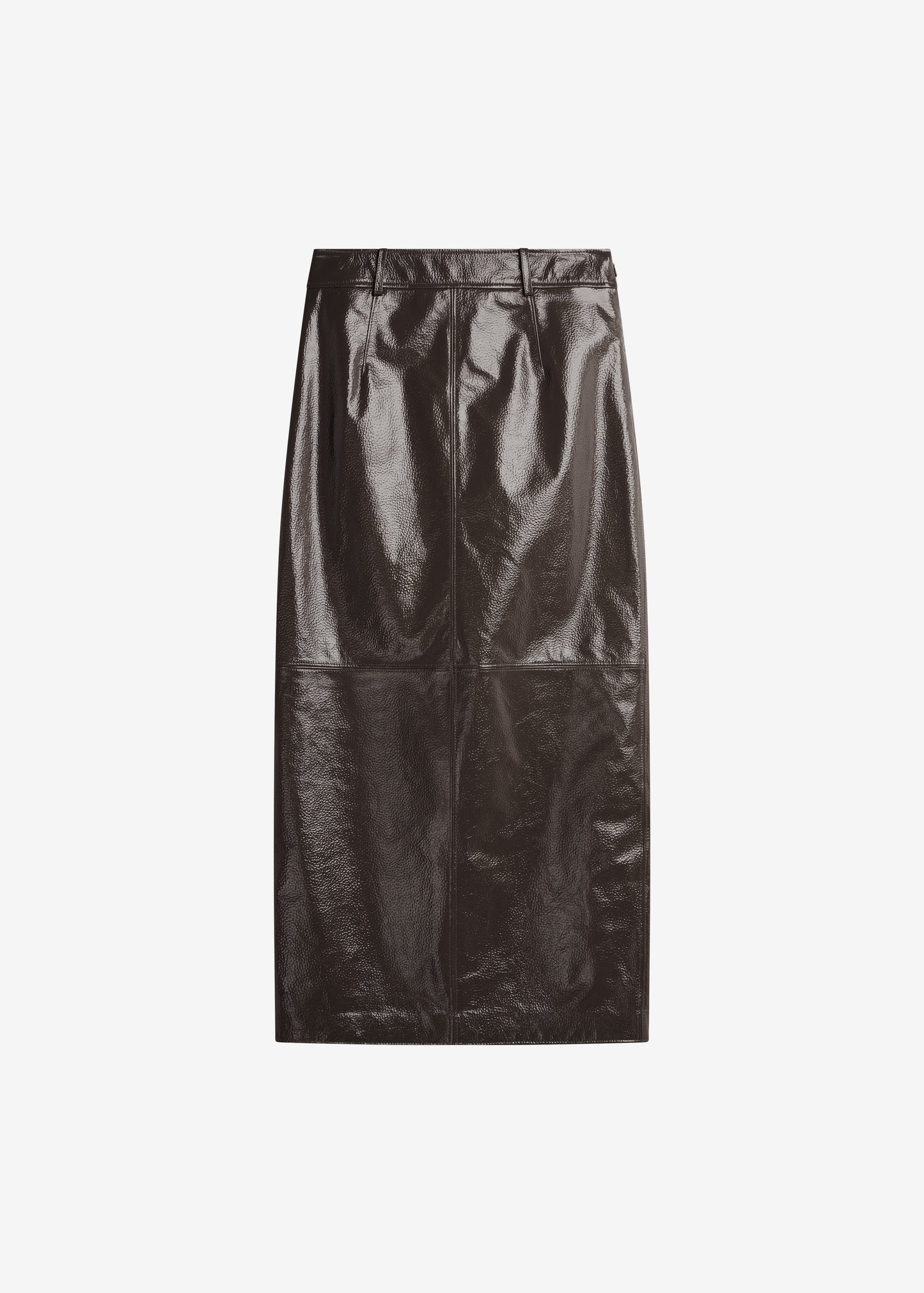 Taney Crackled Pencil Skirt - Brown