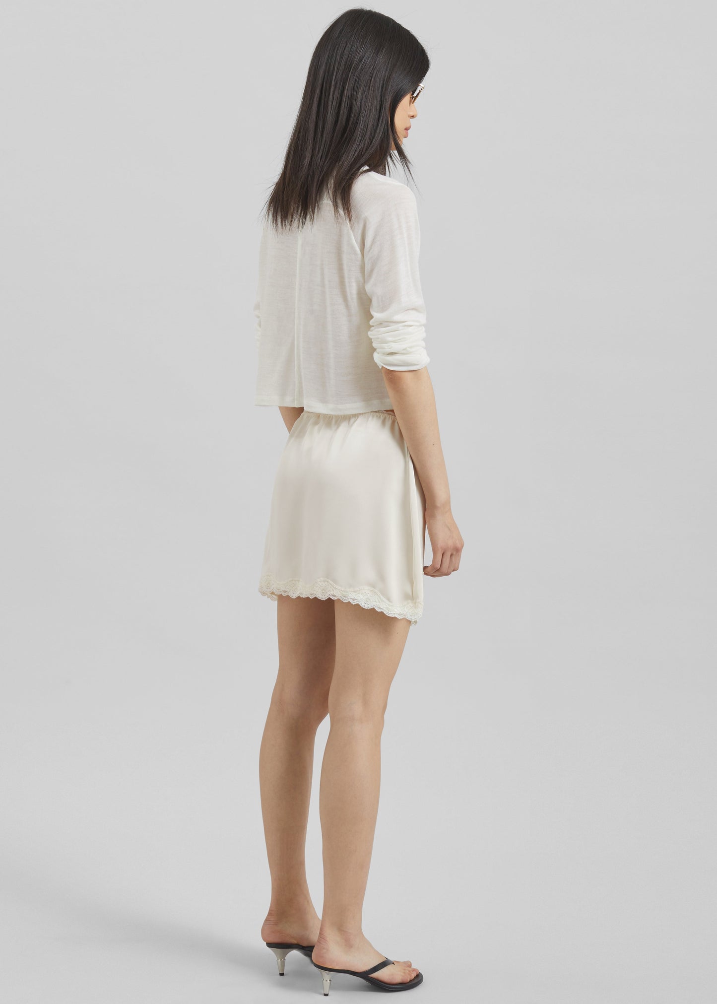 Tanvi Lace Mini Skirt - Ivory