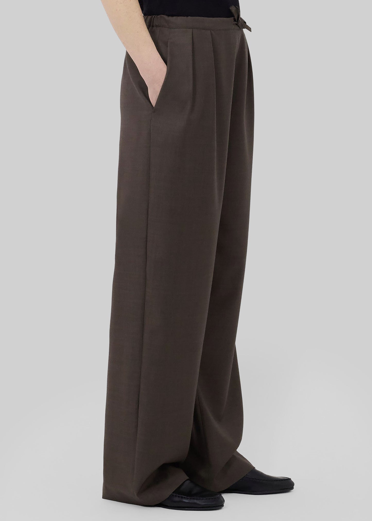Loulou De Saison Cove Lds Wide Pants - Brown Melange