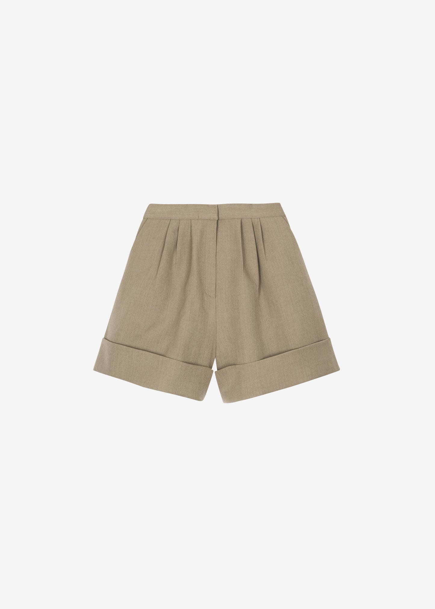 Tolmer Cuffed Shorts - Taupe Melange