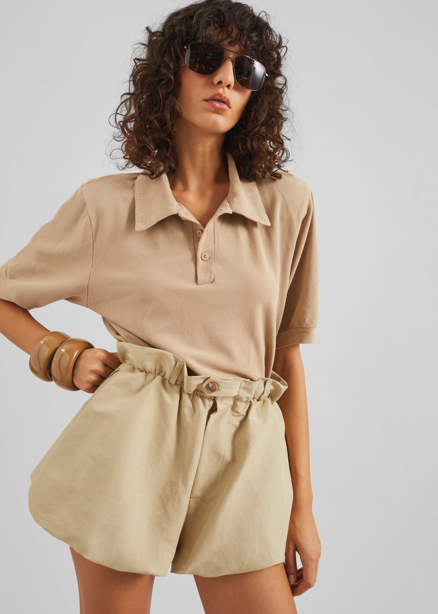 Trinay Balloon Shorts - Sahara