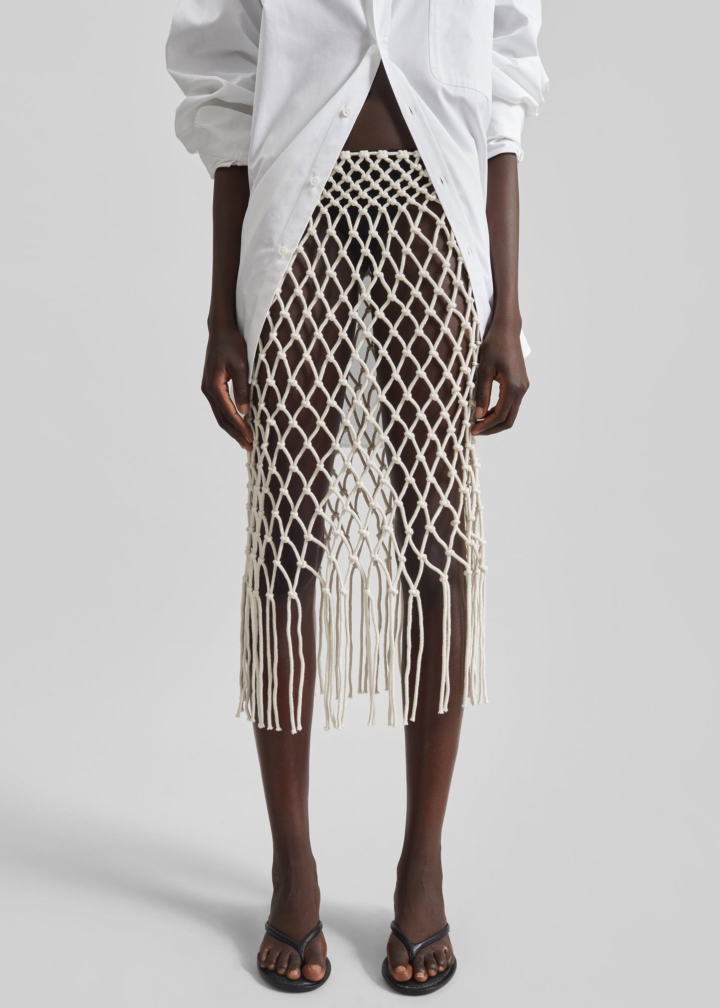 Tropea Macrame Skirt - Ecru