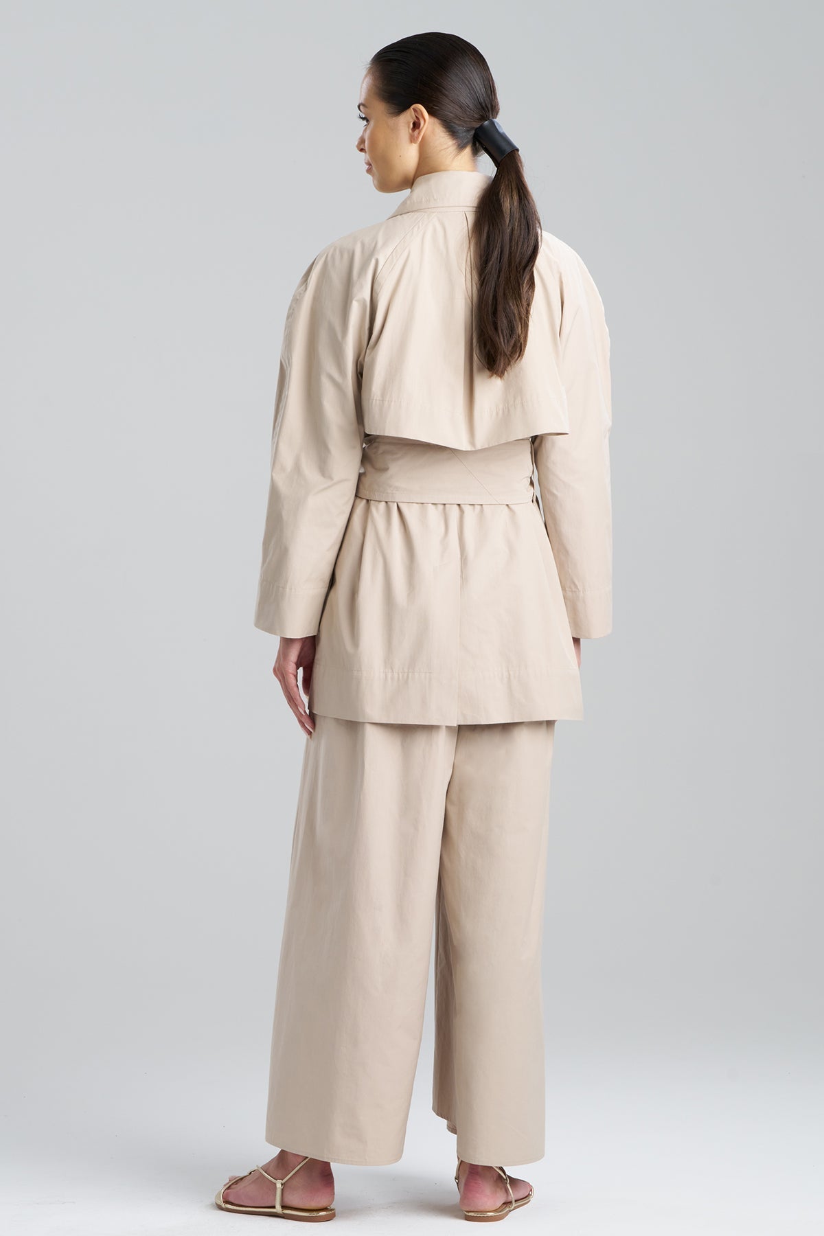 Tech Cotton Taffeta Trench Coat