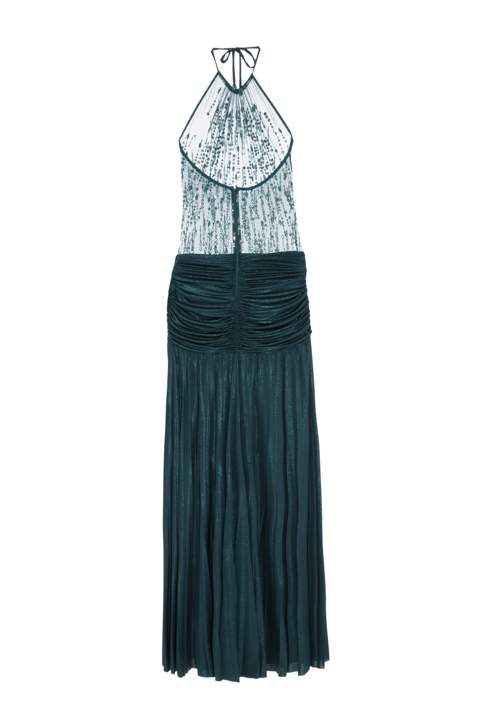 Hand-Beaded Tulle and Jersey Gown
