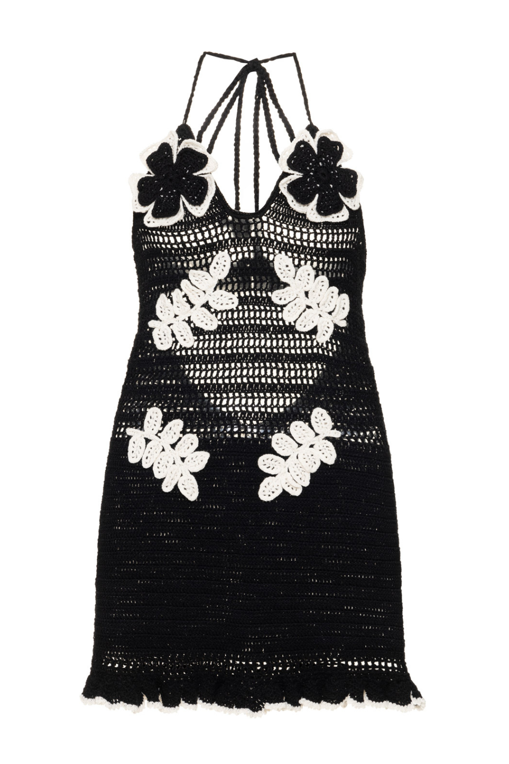 POPPY CROCHET FLOWER MINI DRESS