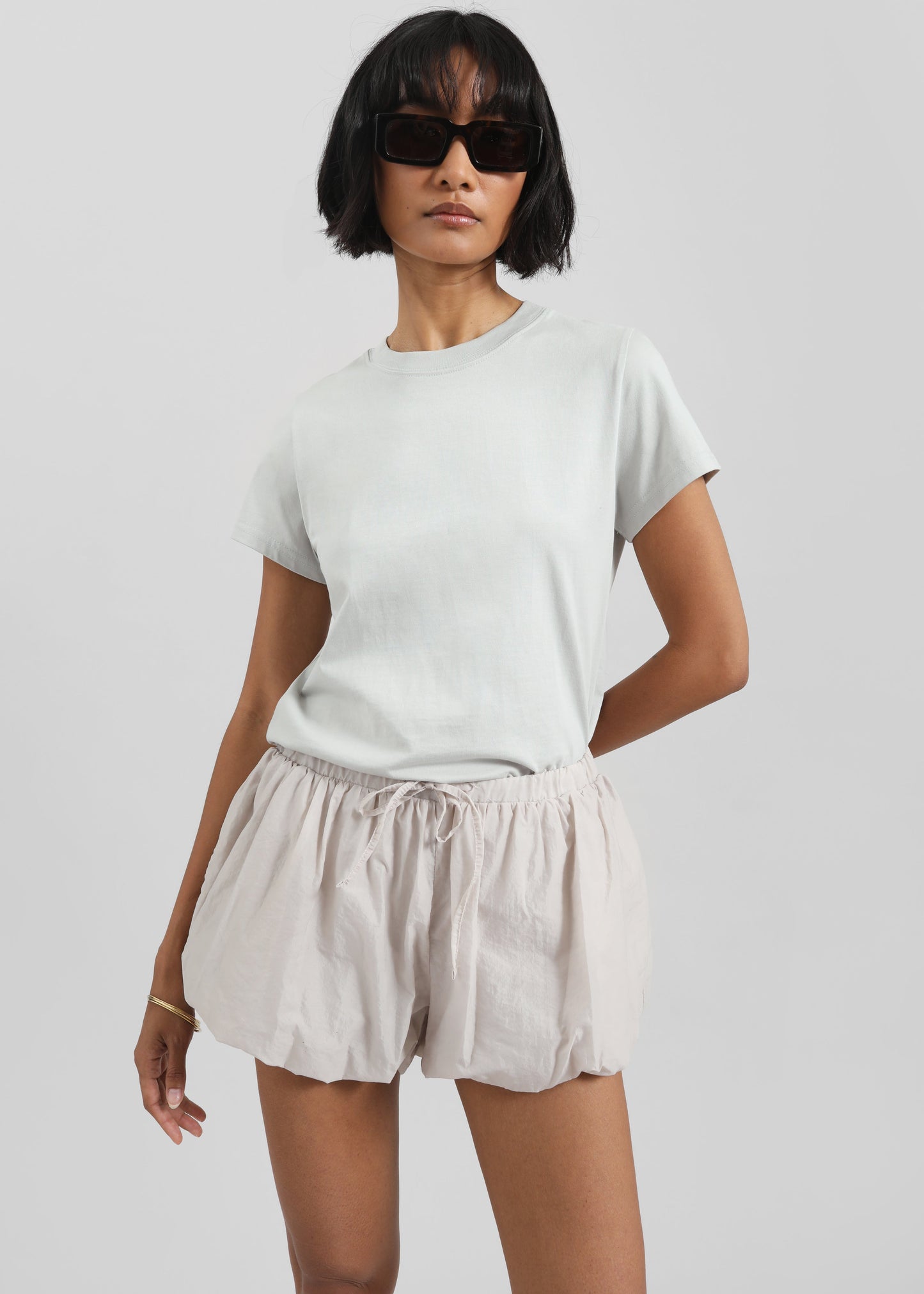 Vaila Balloon Shorts - Stone
