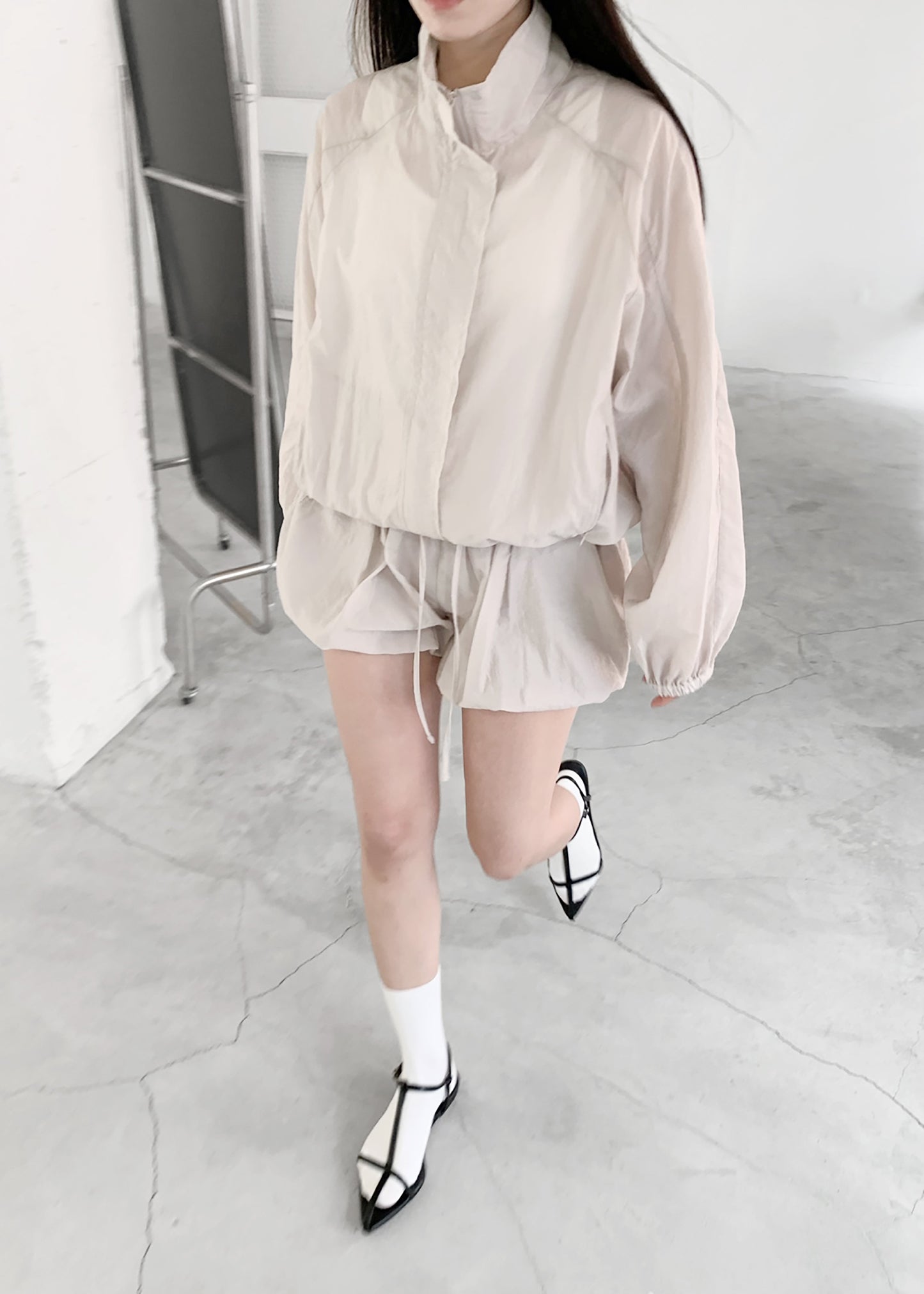 Vaila Balloon Shorts - Stone