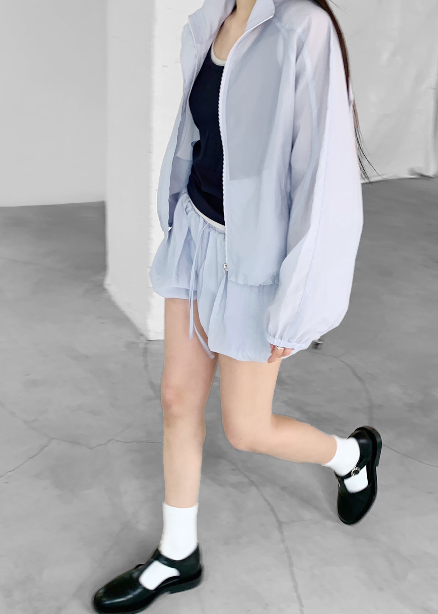Vaila Balloon Shorts - Sky Blue