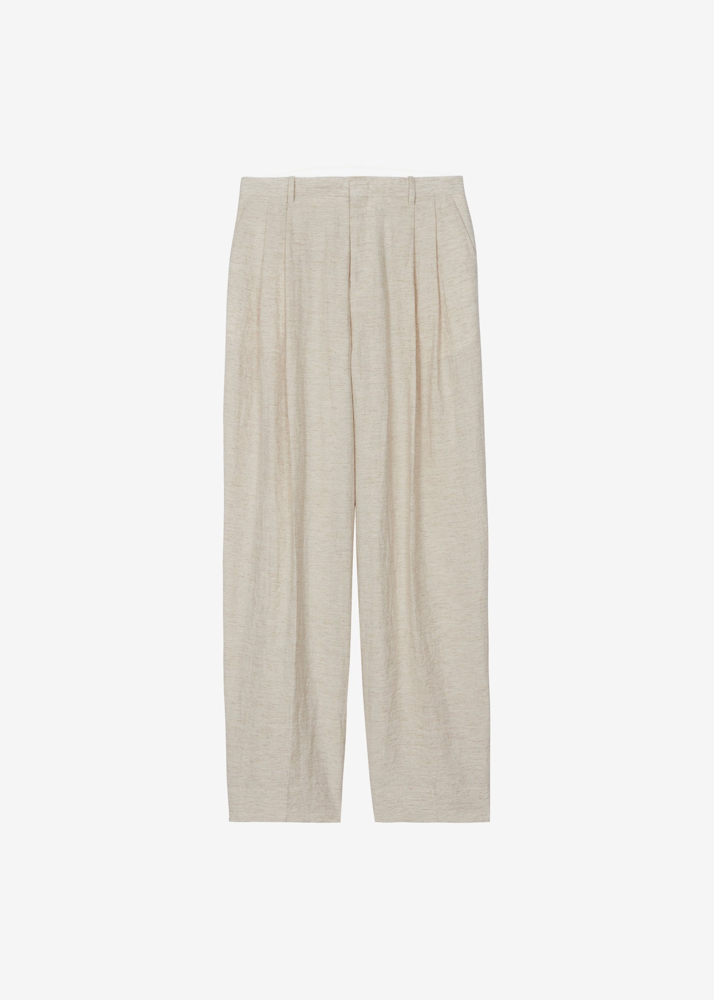 Wendin Pleated Trousers - Beige Melange
