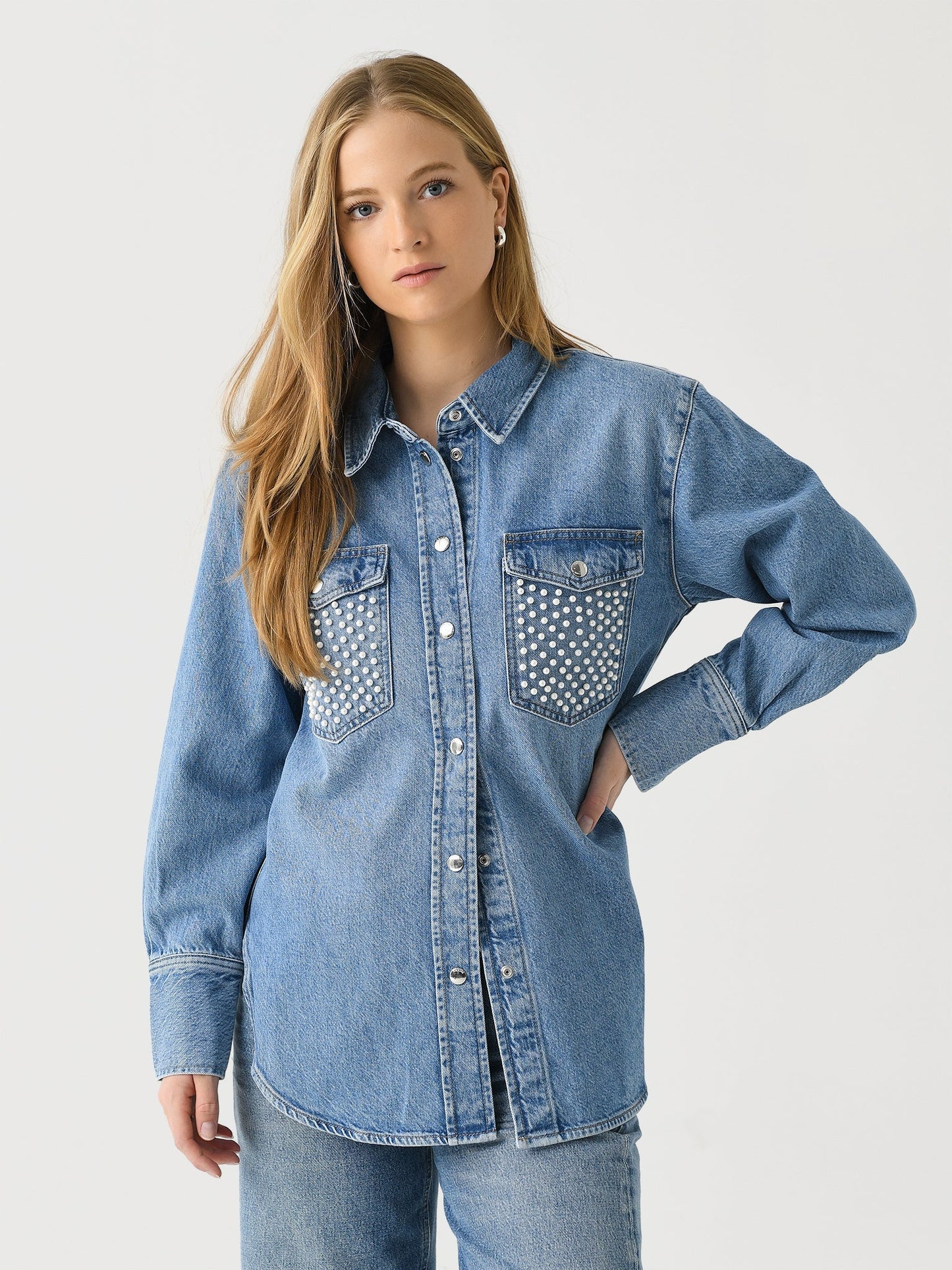 Frame Women's Atelier Oversized Denim Shirt Jacket