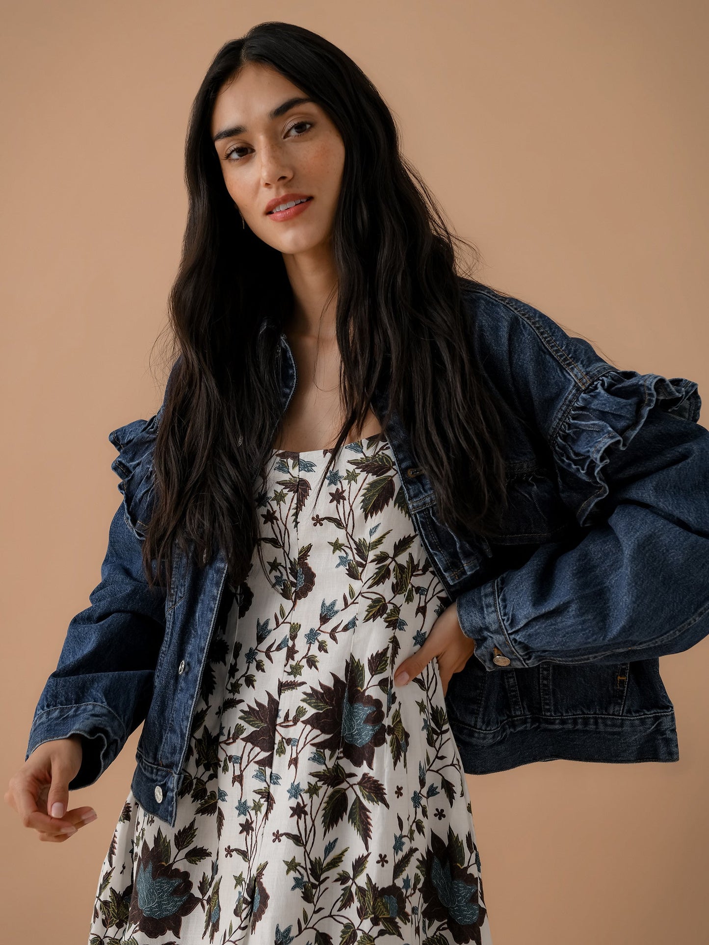 Frame Women's The Ruffle Denim Jacket