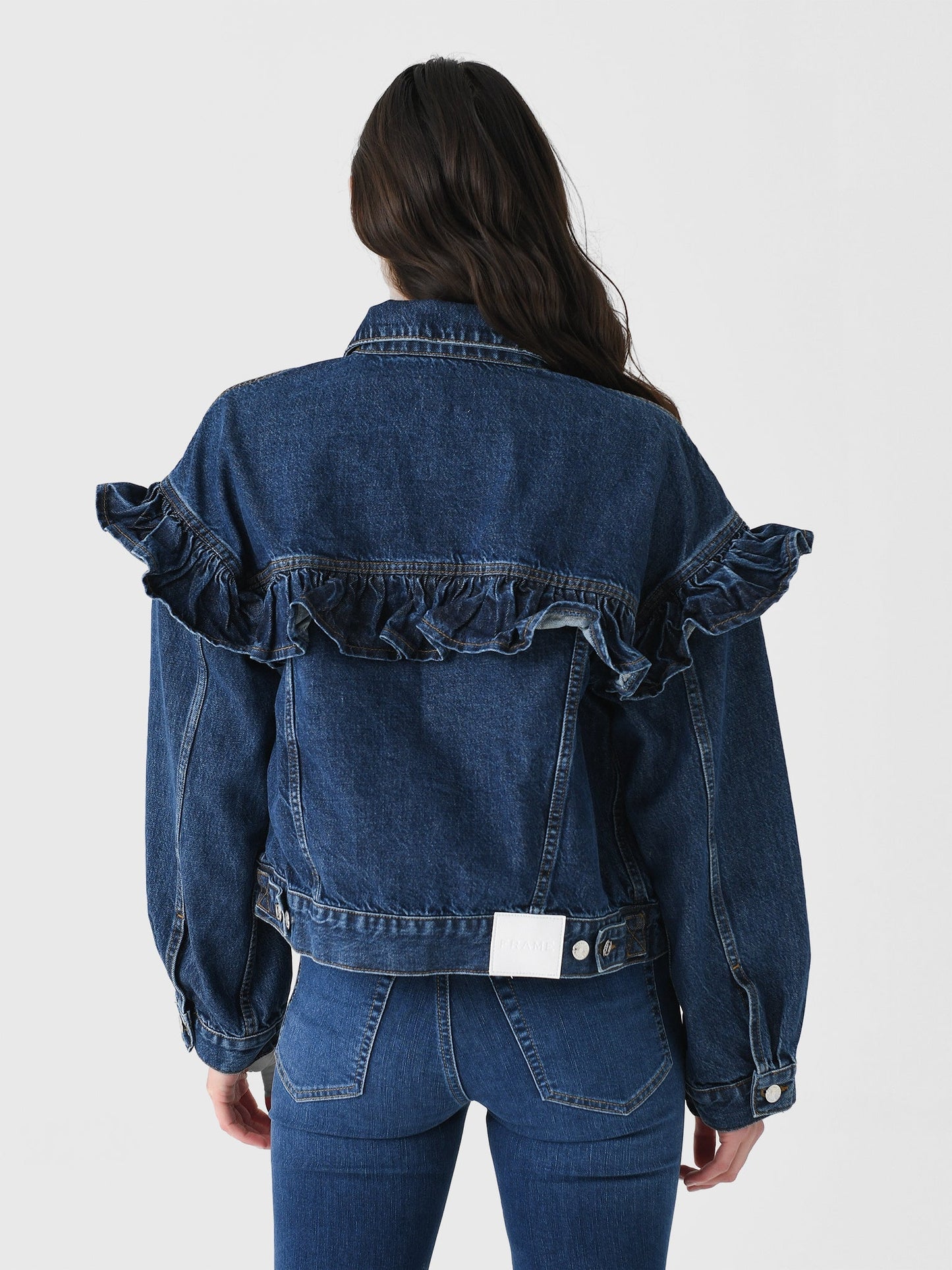 Frame Women's The Ruffle Denim Jacket