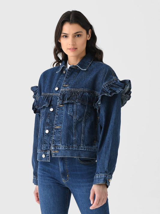 Frame Women's The Ruffle Denim Jacket